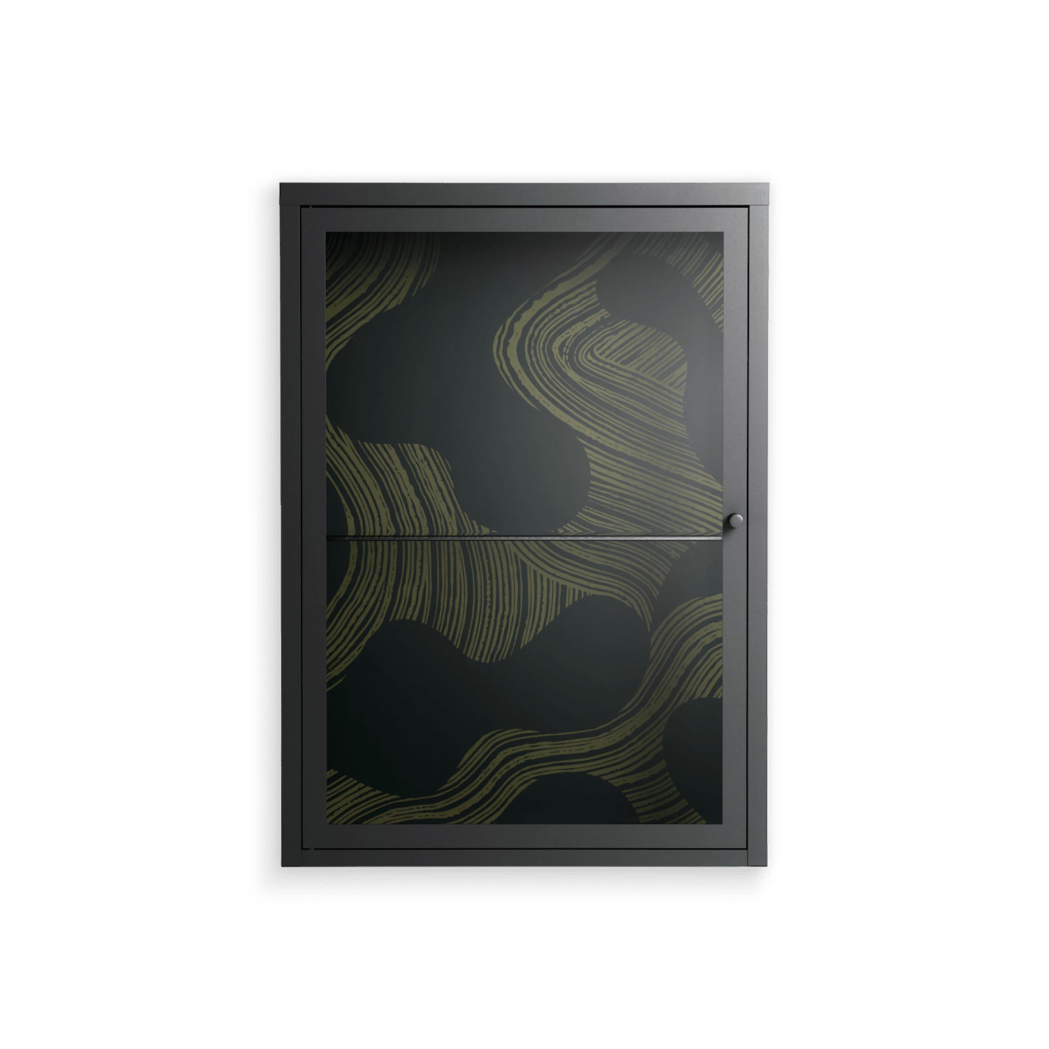 Midnight Dune - Wall Cabinet - Amy Suther - Antracite - Clear glass