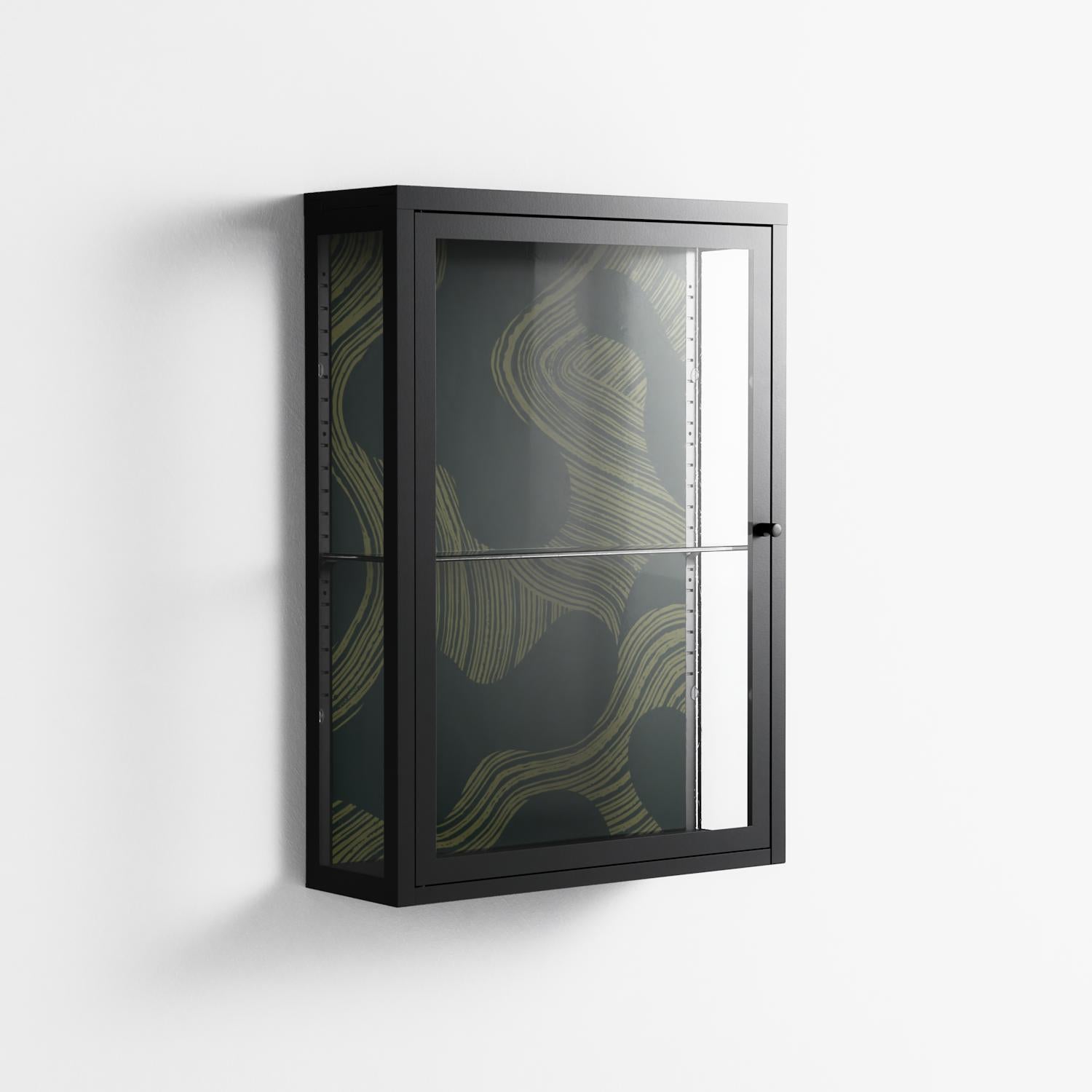 Midnight Dune - Wall Cabinet - Amy Suther - Antracite - Clear glass