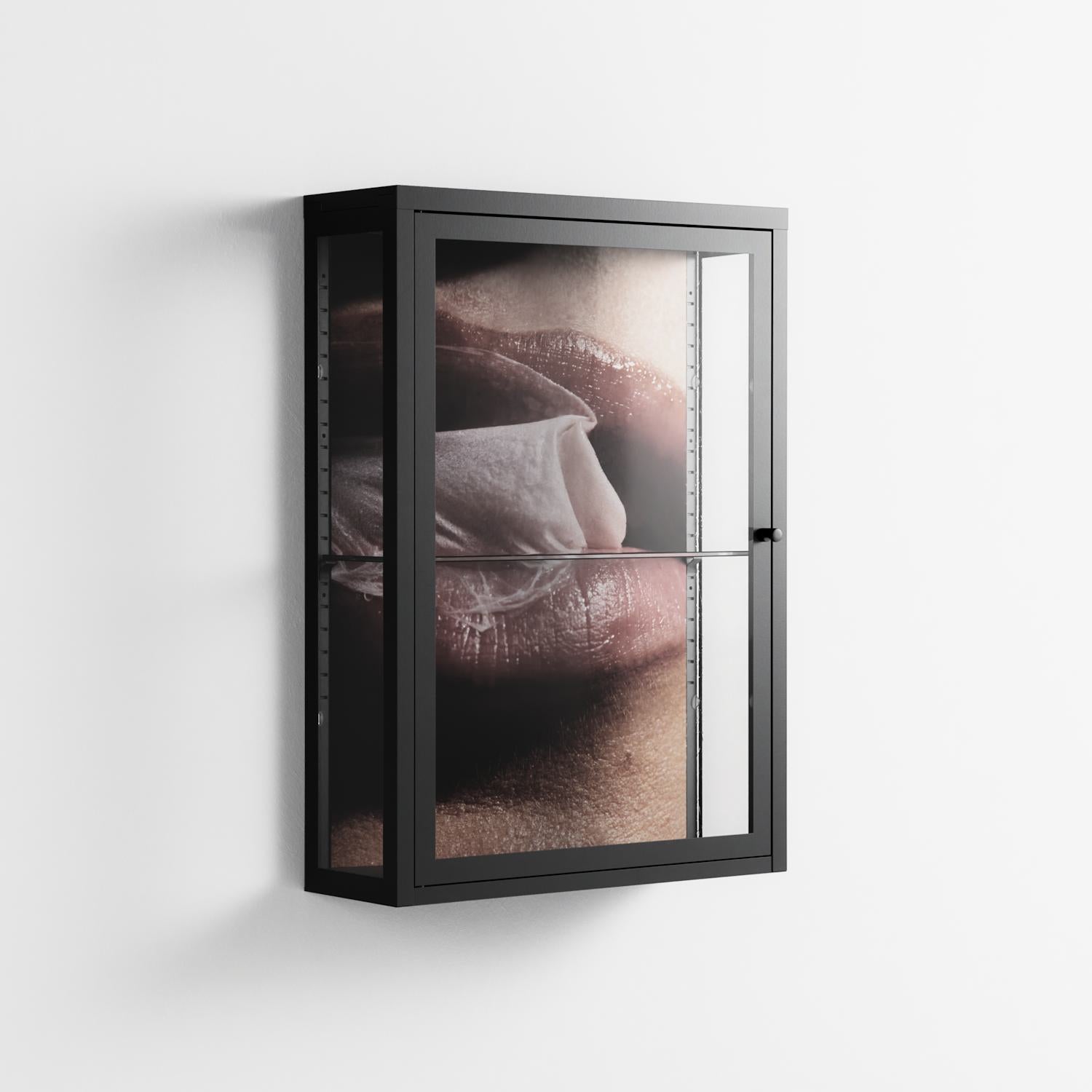 Blow - Wall Cabinet - Nadia Ryder - Antracite - Clear glass