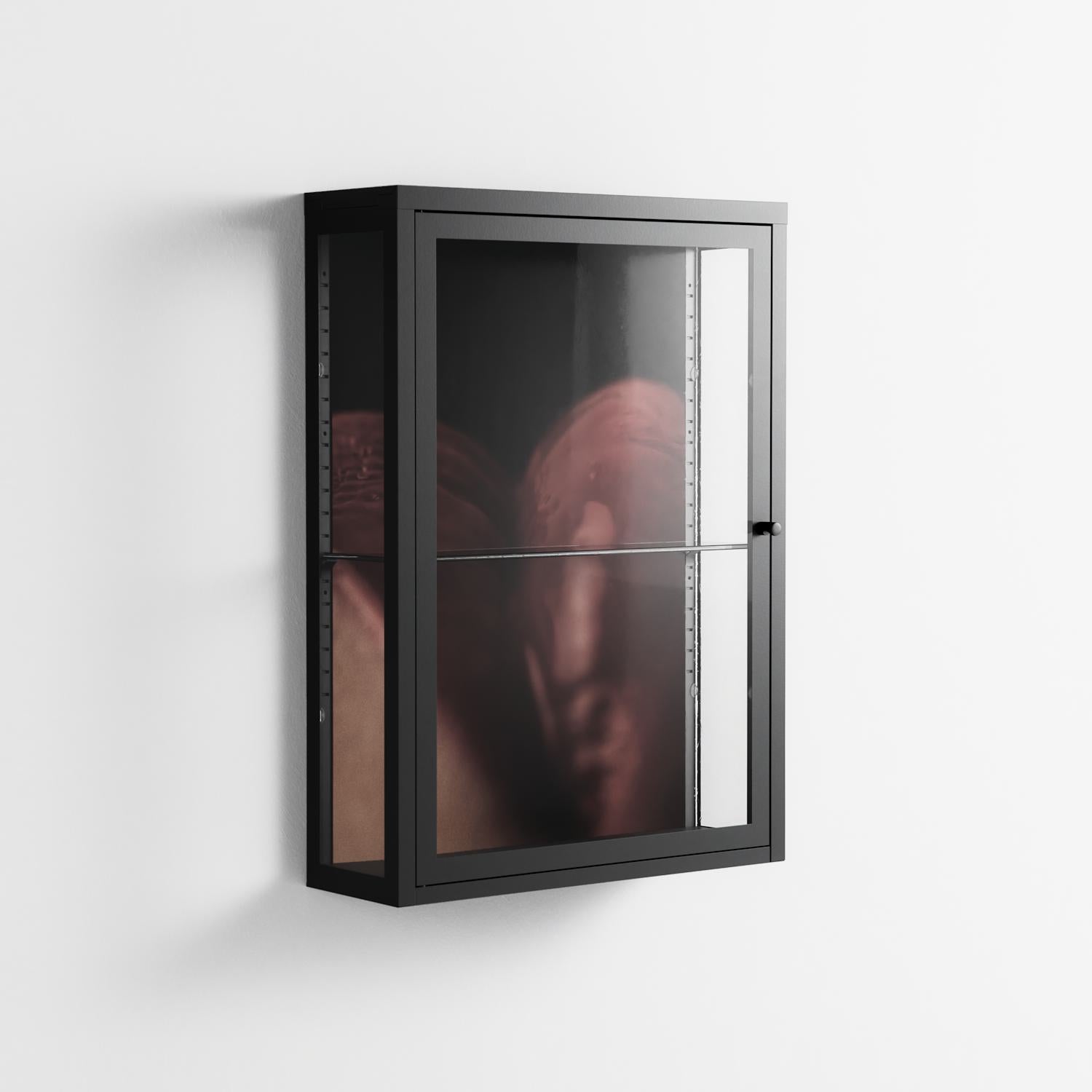 Red 3 - Wall Cabinet - Nadia Ryder - Antracite - Clear glass