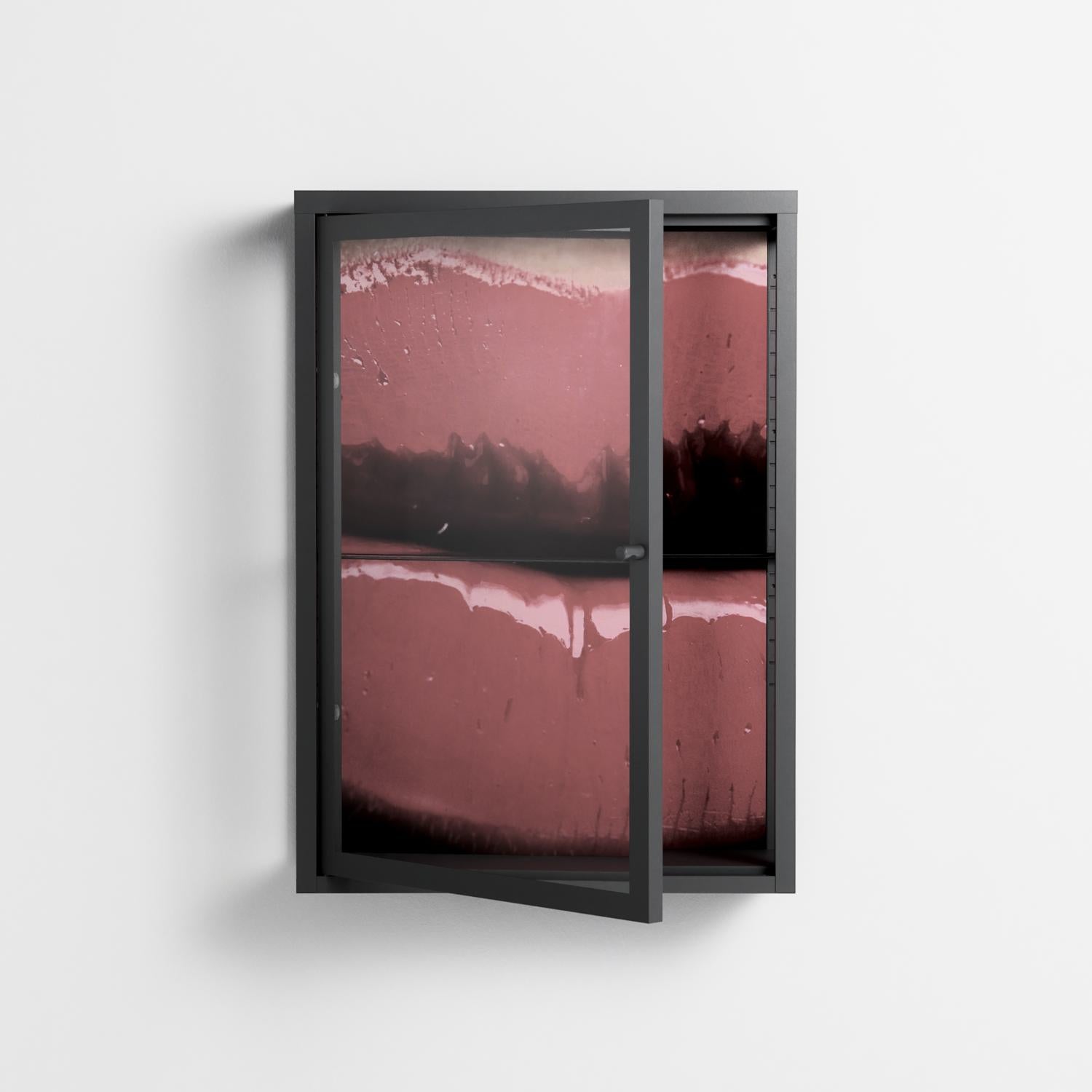 Squish - Wall Cabinet - Nadia Ryder - Antracite - Clear glass