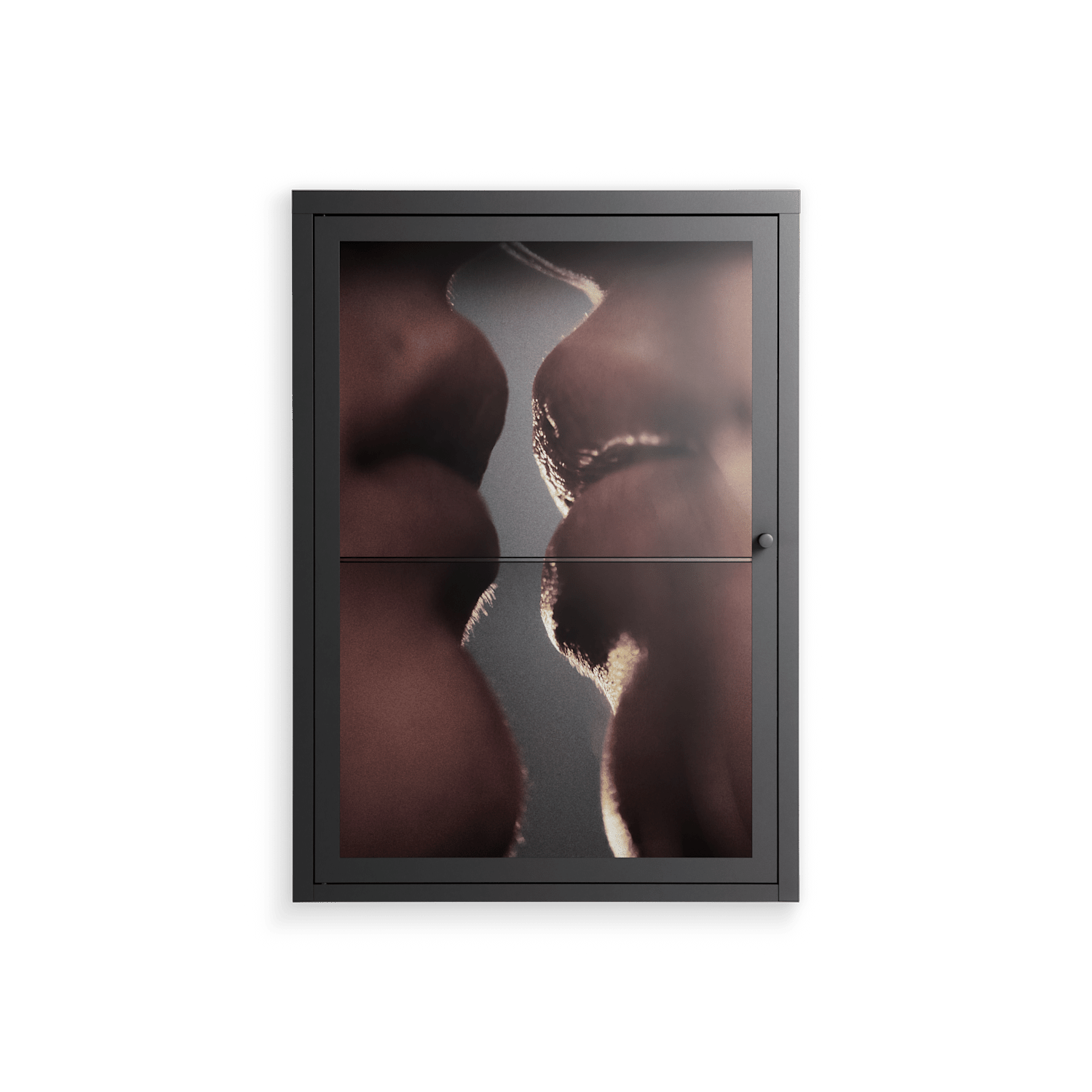 The Art Of Kissing 2 - Wall Cabinet - Nadia Ryder - Antracite - Clear glass
