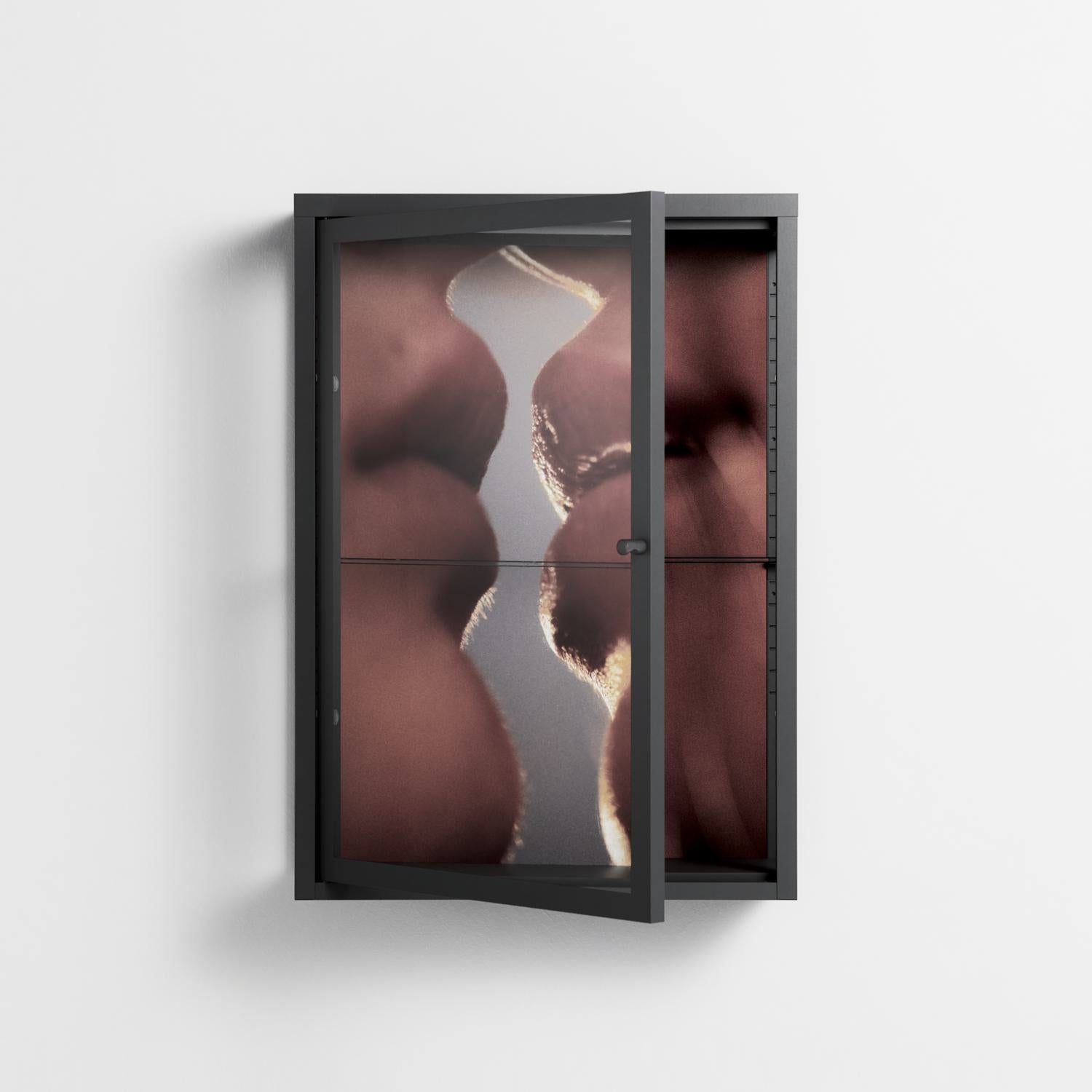The Art Of Kissing 2 - Wall Cabinet - Nadia Ryder - Antracite - Clear glass