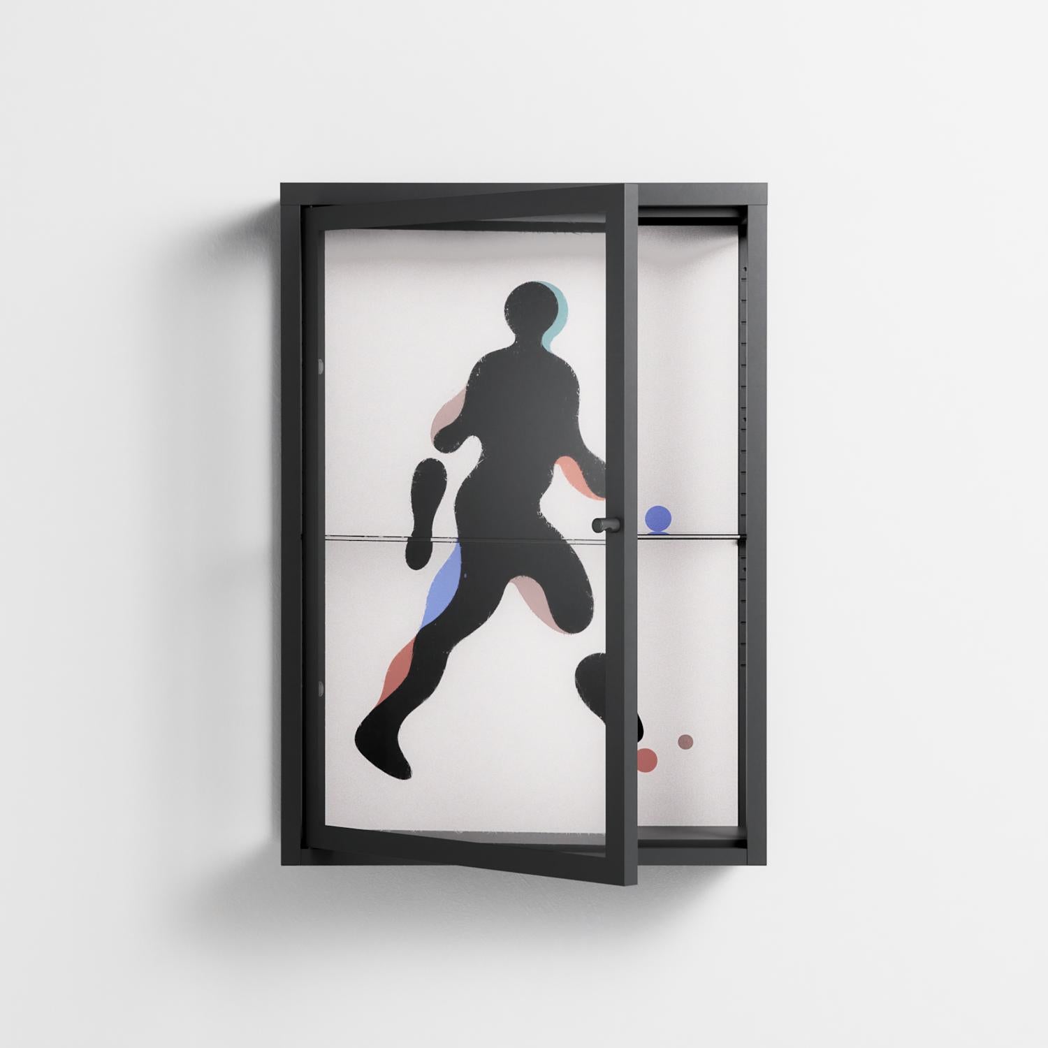 Décomposé - Wall Cabinet - David Vanadia - Antracite - Clear glass