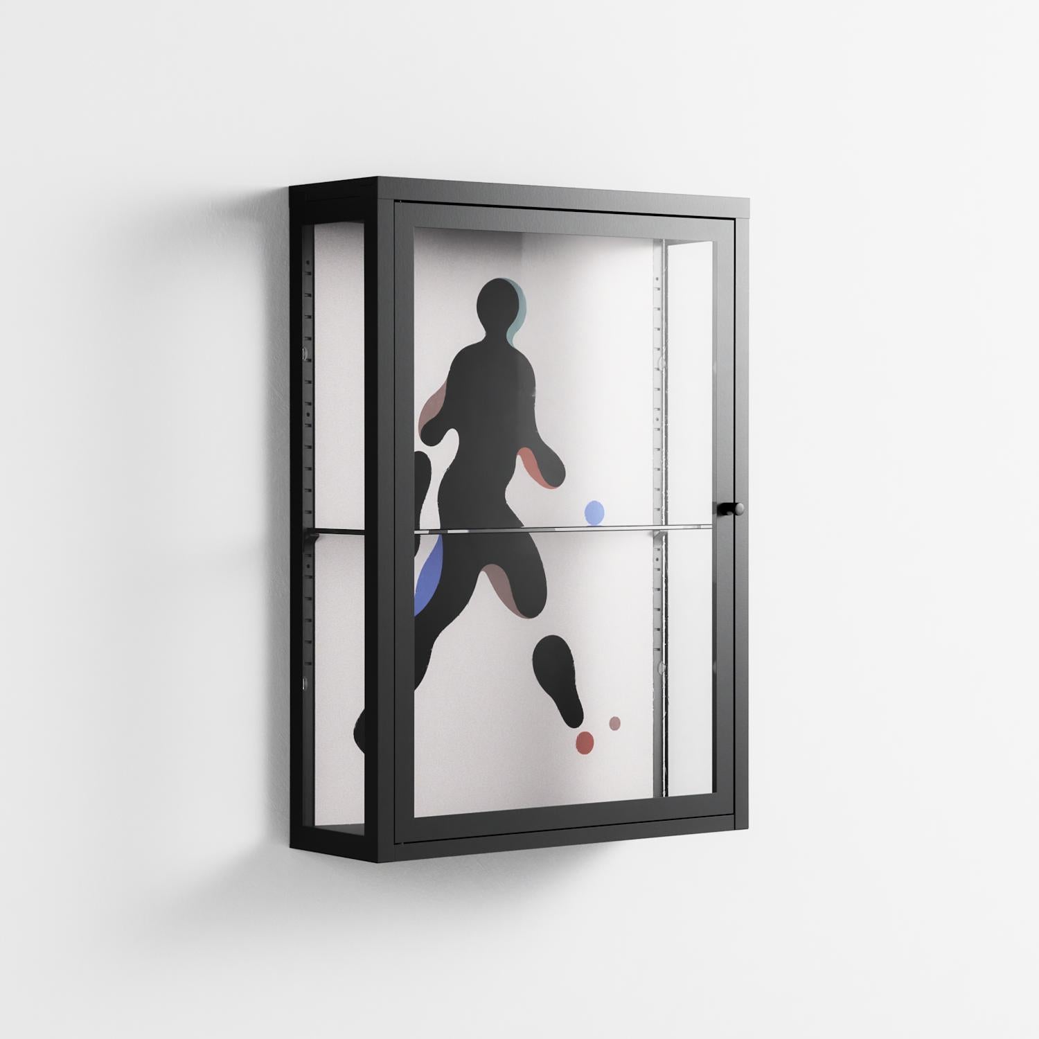 Décomposé - Wall Cabinet - David Vanadia - Antracite - Clear glass