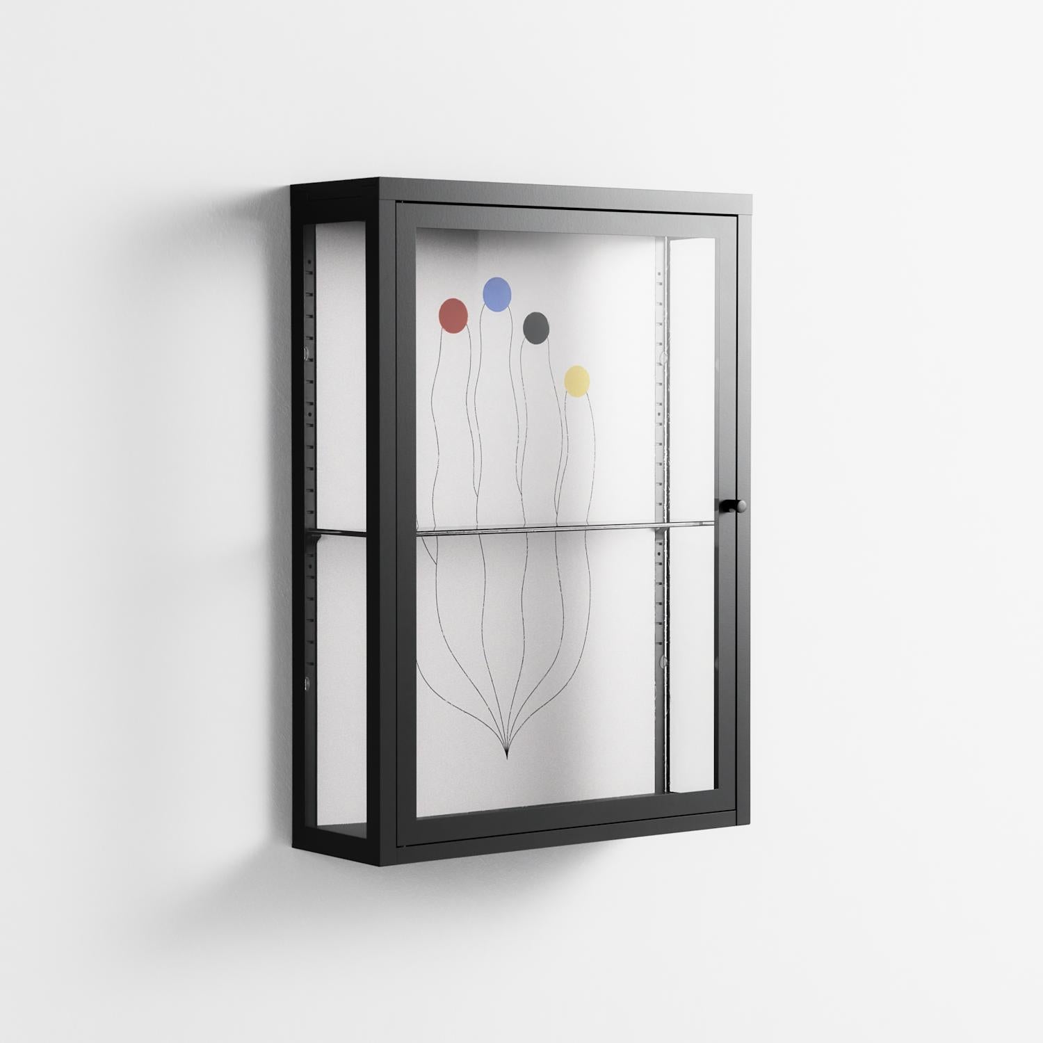 Épanoui - Wall Cabinet - David Vanadia - Antracite - Clear glass