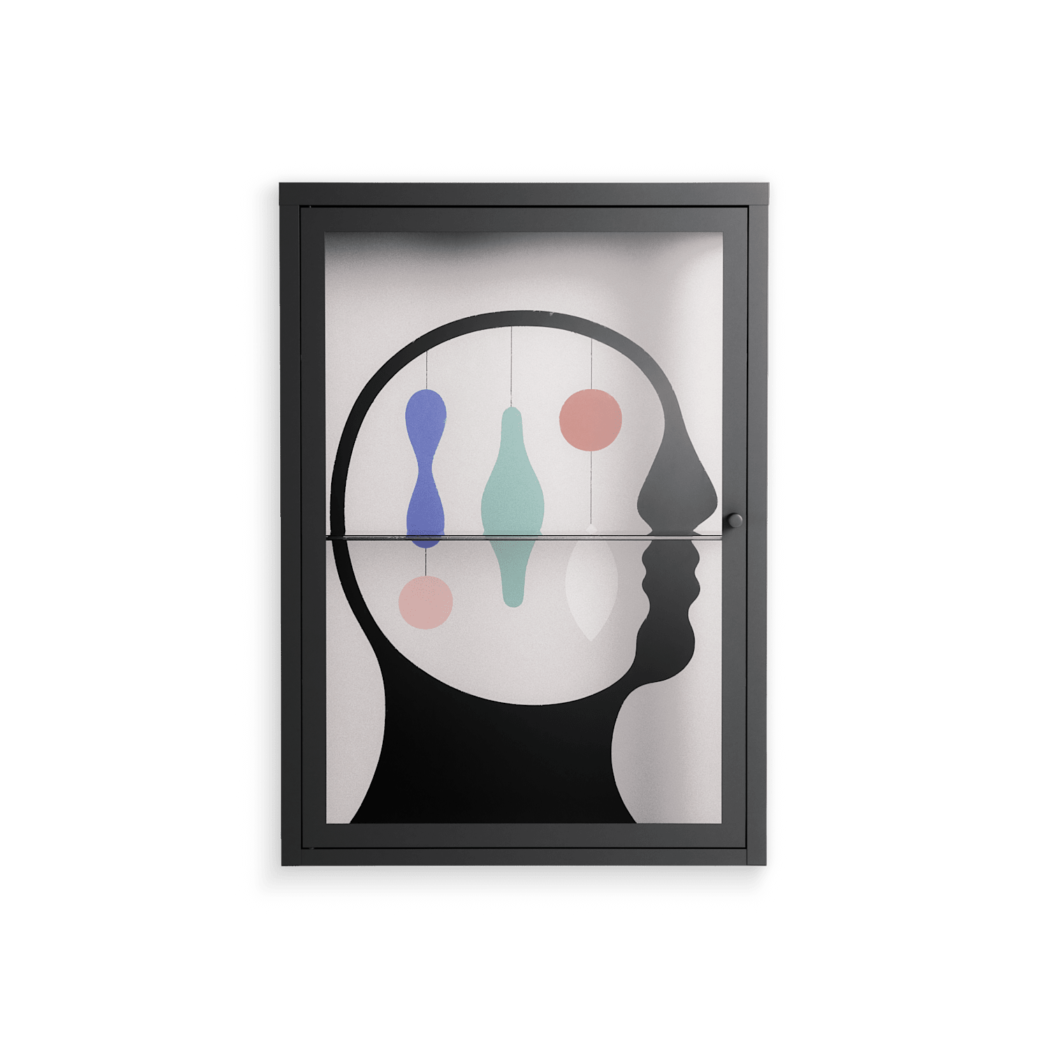 Équilibre_Intérieur - Wall Cabinet - David Vanadia - Antracite - Clear glass