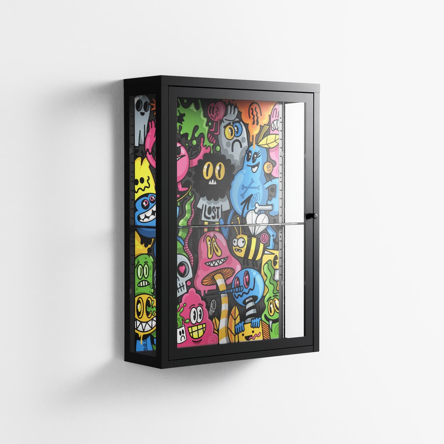 All The Good Guys - Wall Cabinet - Craig Watkins - Antracite - Clear glass