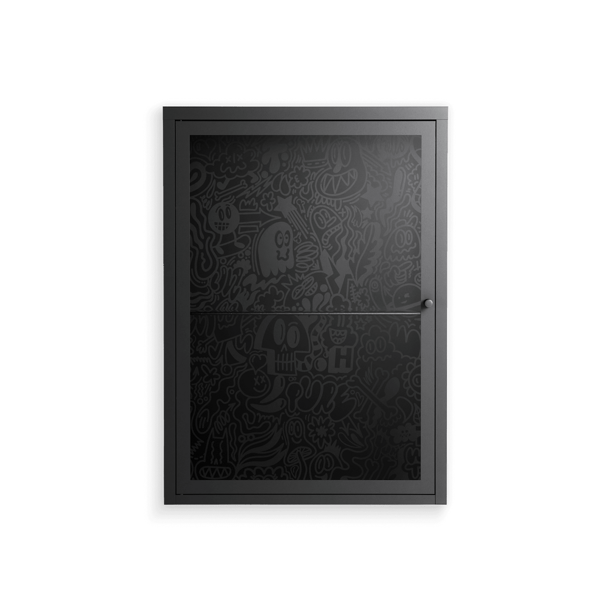 The Single Color - Wall Cabinet - Craig Watkins - Antracite - Clear glass