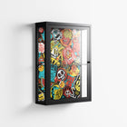 All The Stickers - Wall Cabinet - Craig Watkins - Antracite - Clear glass