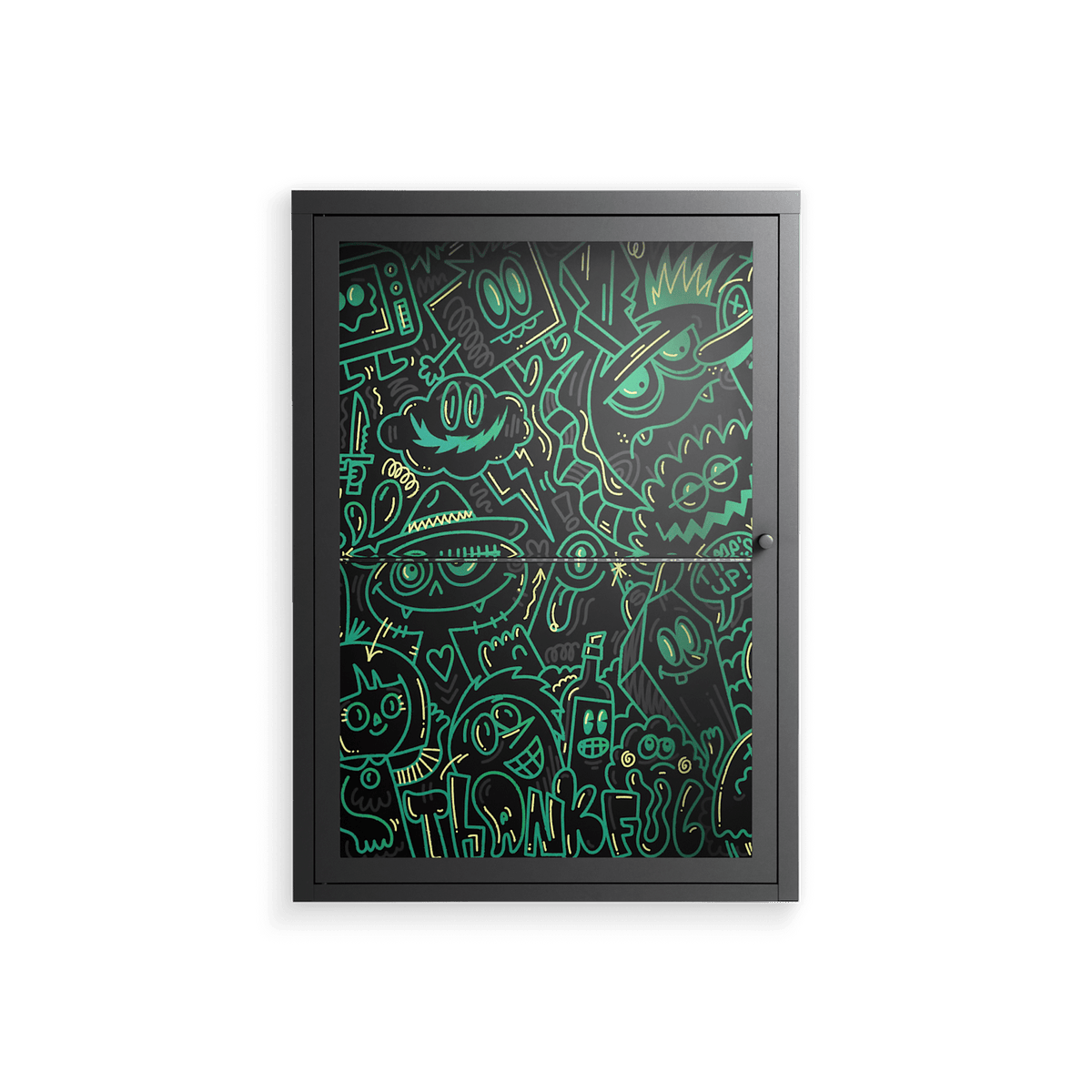 Thankful - Wall Cabinet - Craig Watkins - Antracite - Clear glass