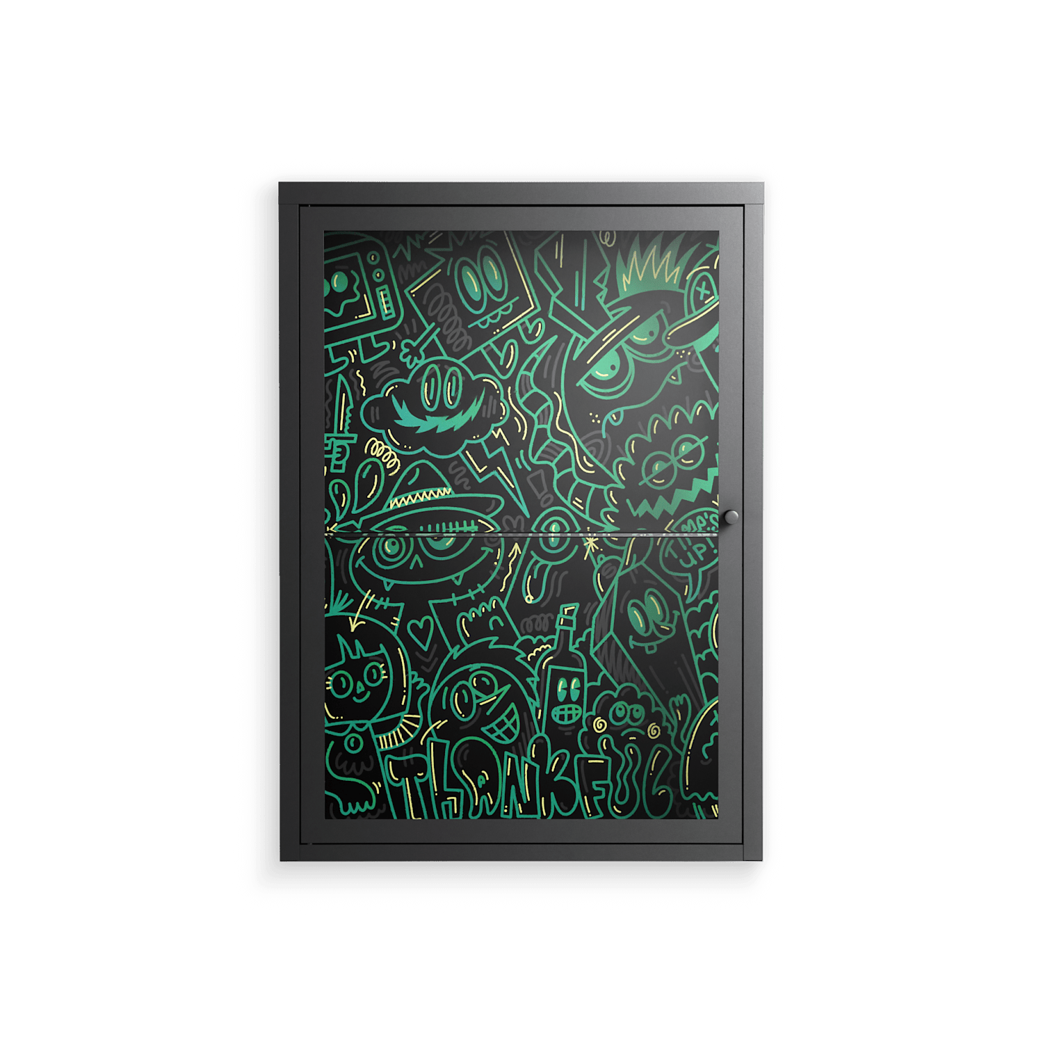 Thankful - Wall Cabinet - Craig Watkins - Antracite - Clear glass