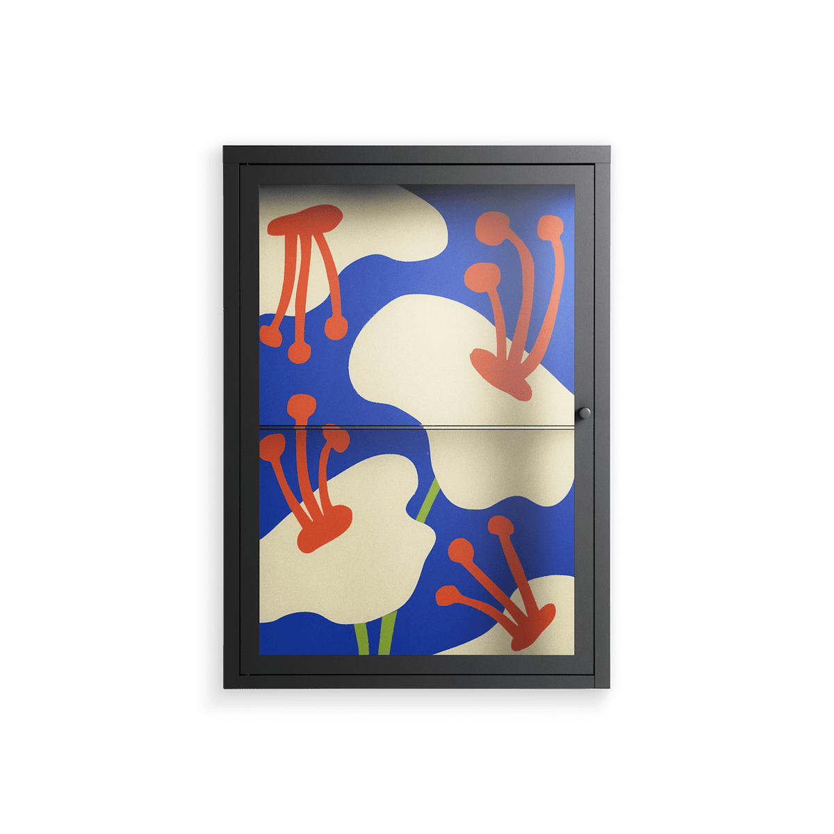 Meadow - Wall Cabinet - Magda March - Antracite - Clear glass