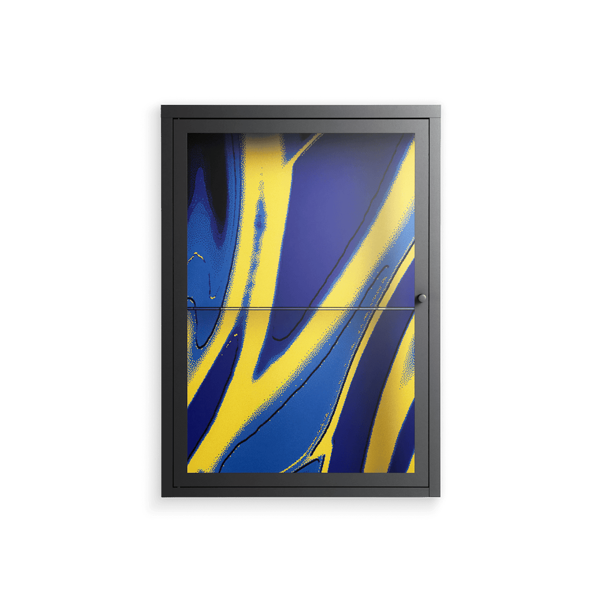 Blue Gale - Wall Cabinet - Oluwasheyi Adebayo - Antracite - Clear glass