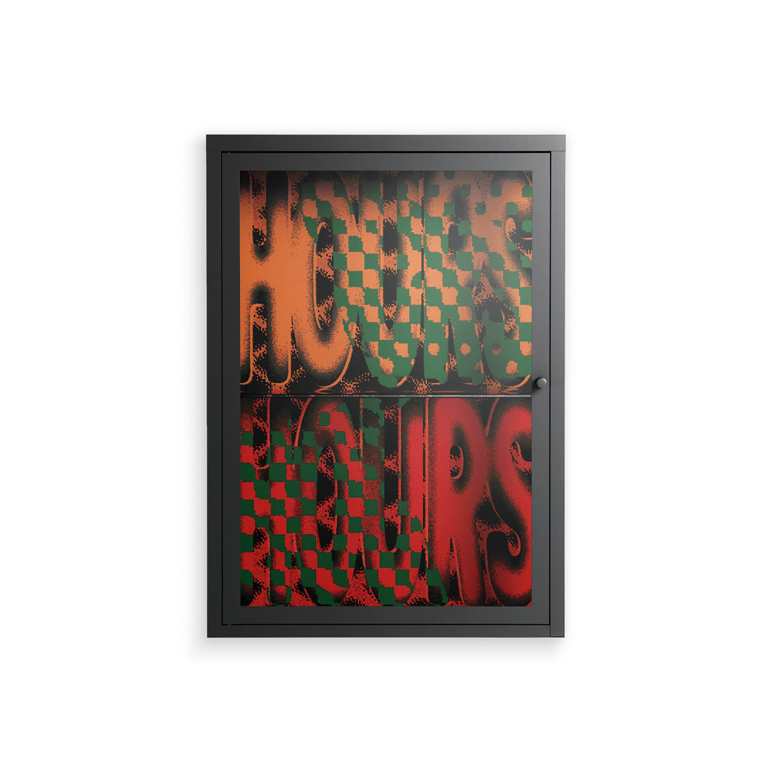Hours - Wall Cabinet - Oluwasheyi Adebayo - Antracite - Clear glass