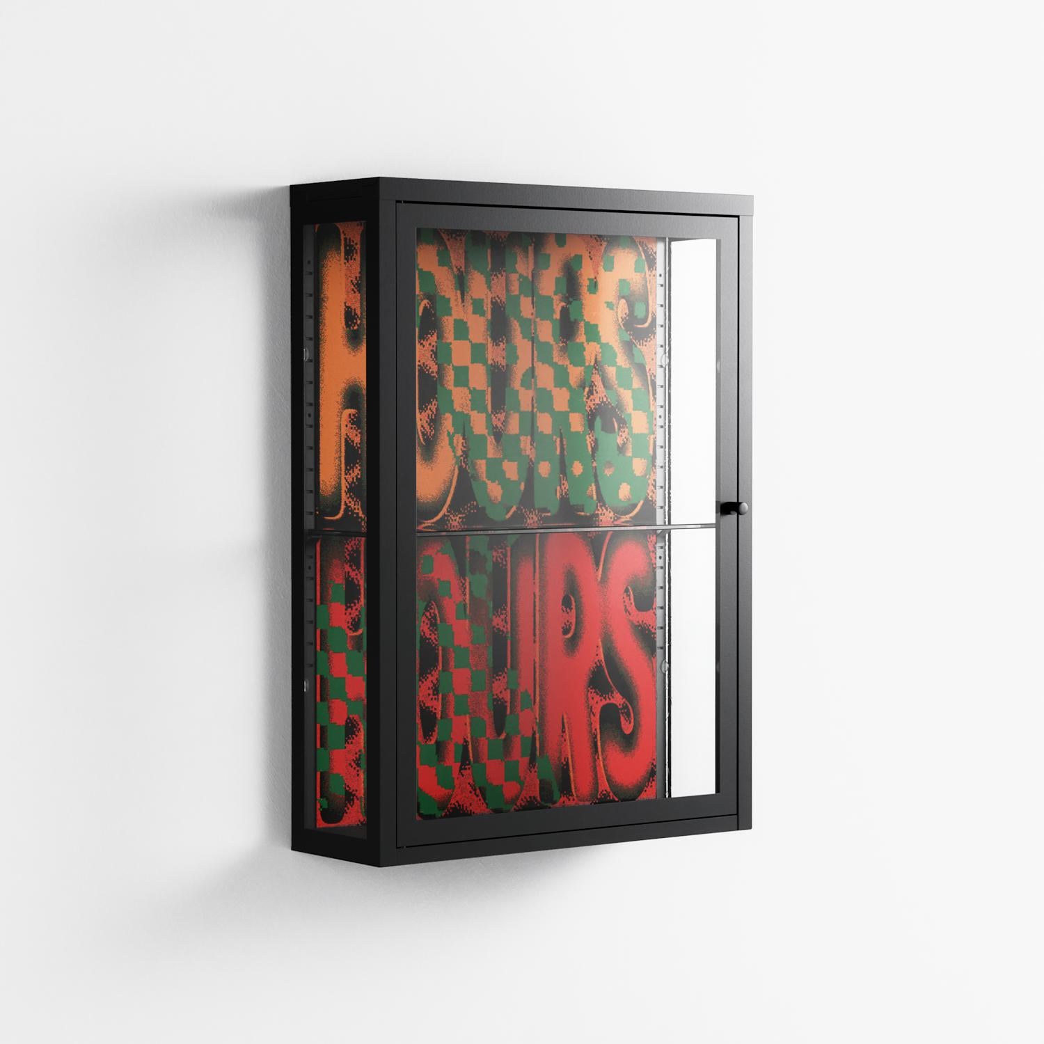 Hours - Wall Cabinet - Oluwasheyi Adebayo - Antracite - Clear glass