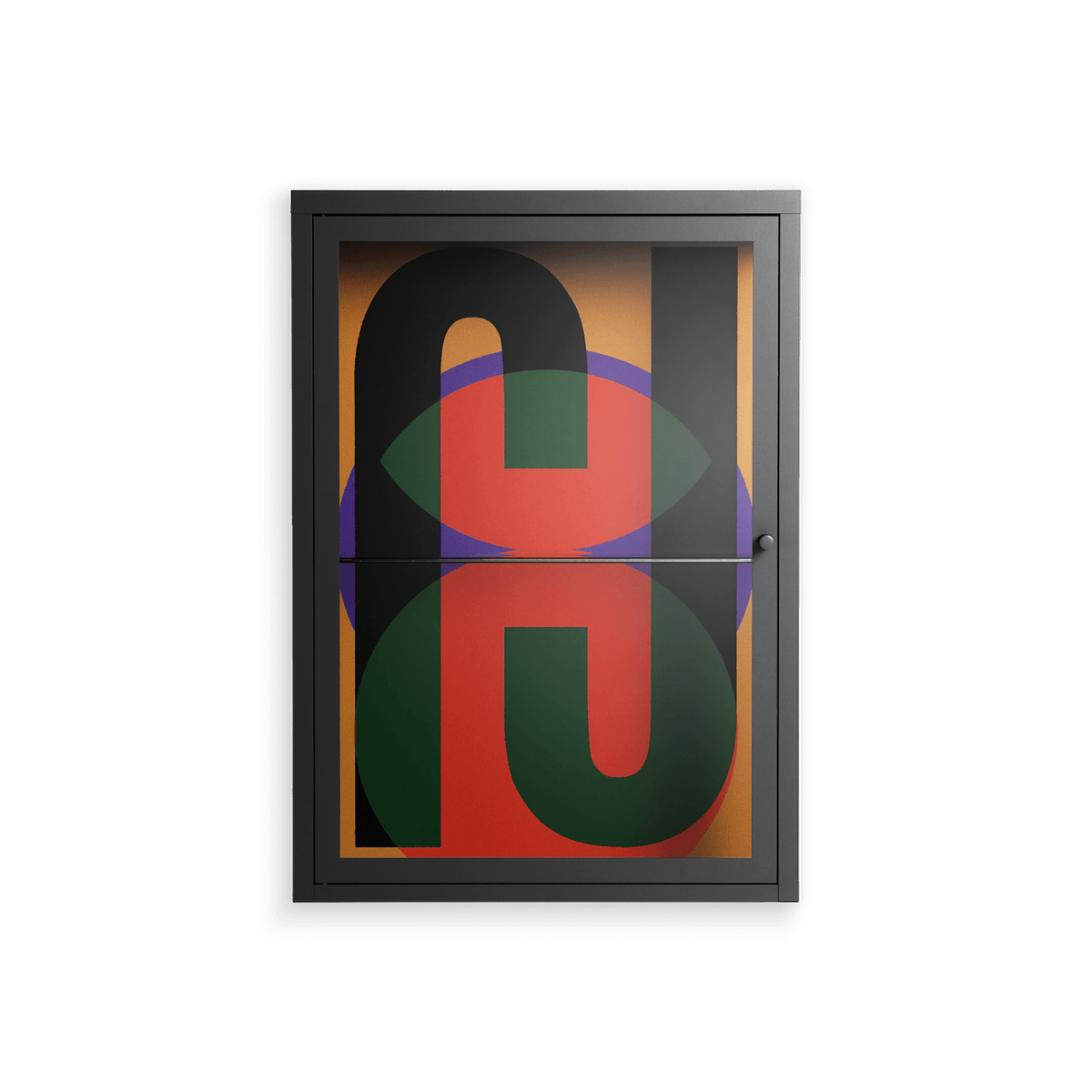 JJ - Wall Cabinet - Oluwasheyi Adebayo - Antracite - Clear glass