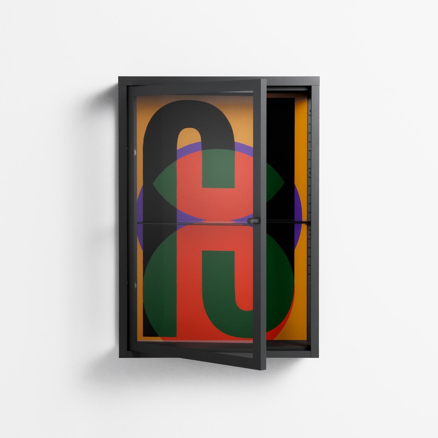 JJ - Wall Cabinet - Oluwasheyi Adebayo - Antracite - Clear glass
