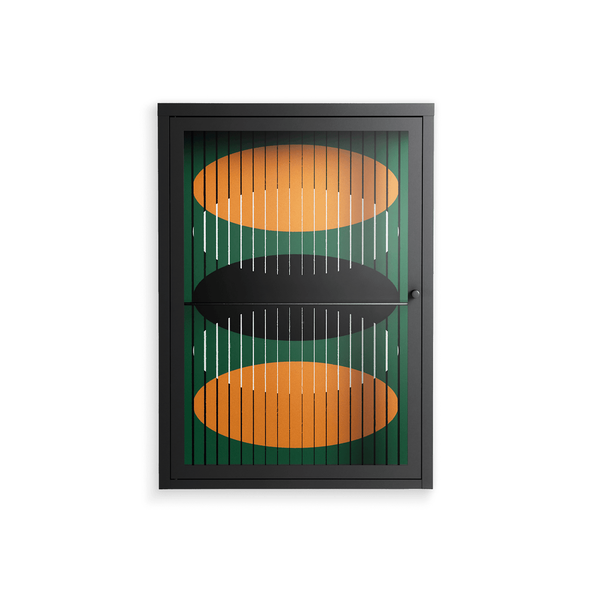 Soul Split - Wall Cabinet - Oluwasheyi Adebayo - Antracite - Clear glass