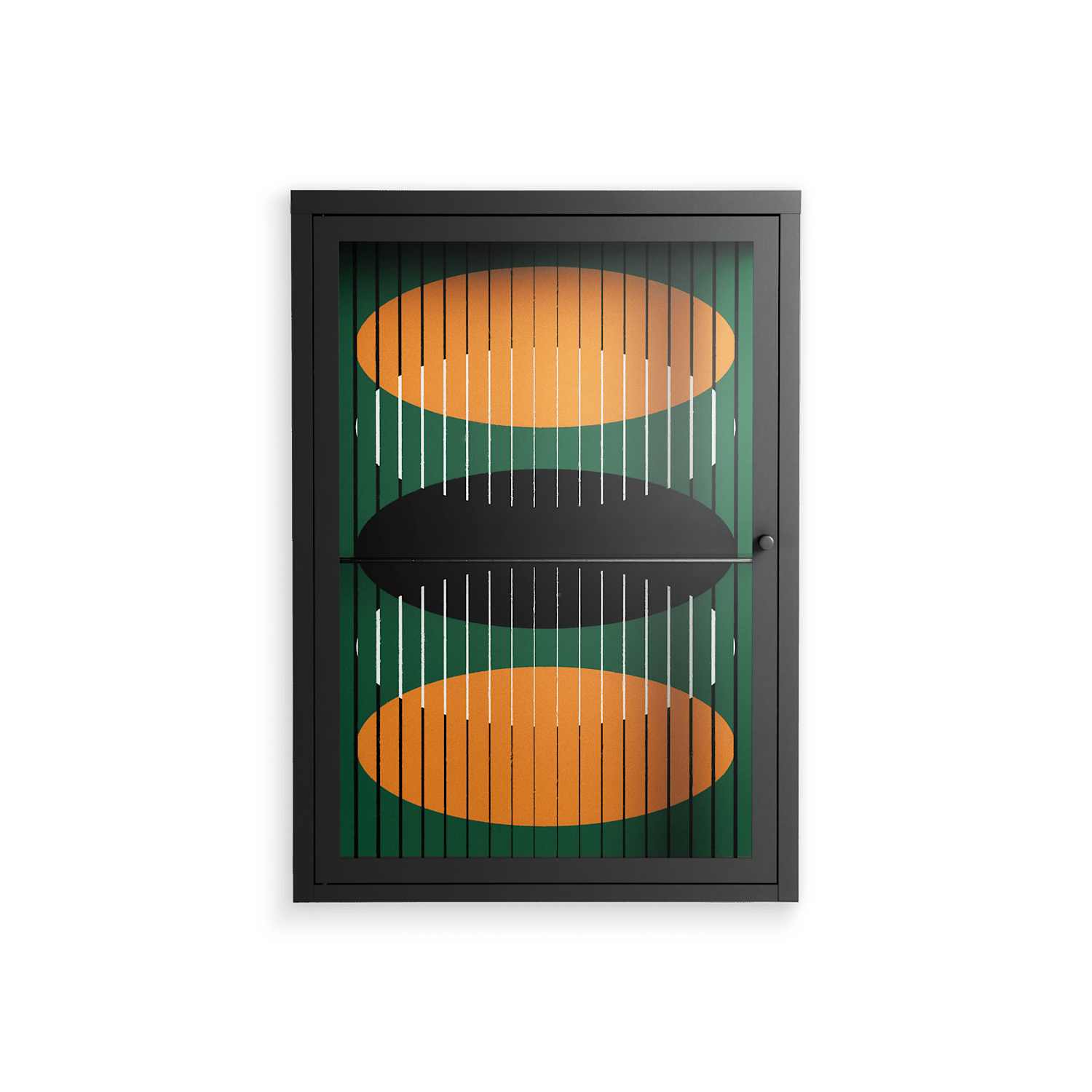 Soul Split - Wall Cabinet - Oluwasheyi Adebayo - Antracite - Clear glass