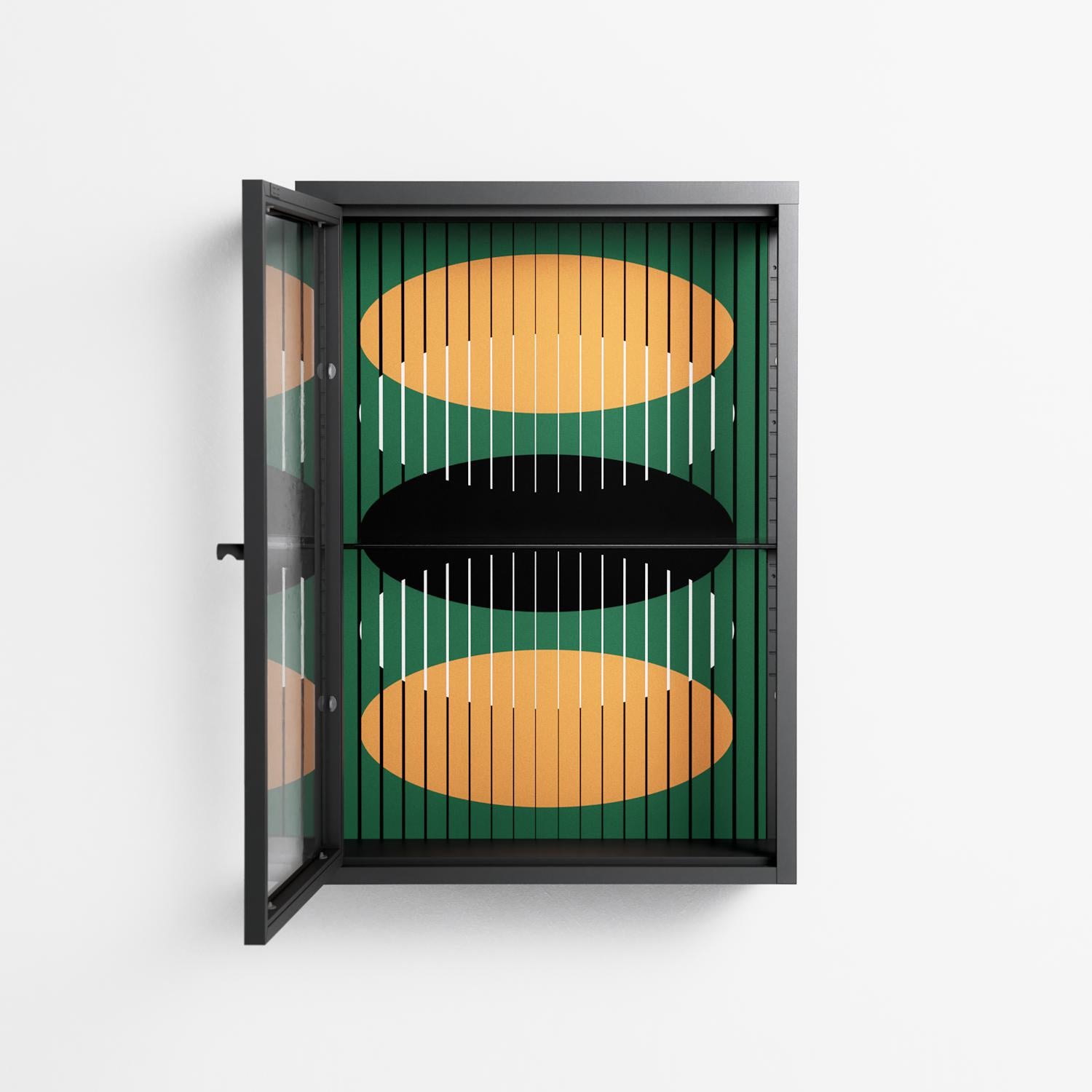 Soul Split - Wall Cabinet - Oluwasheyi Adebayo - Antracite - Clear glass