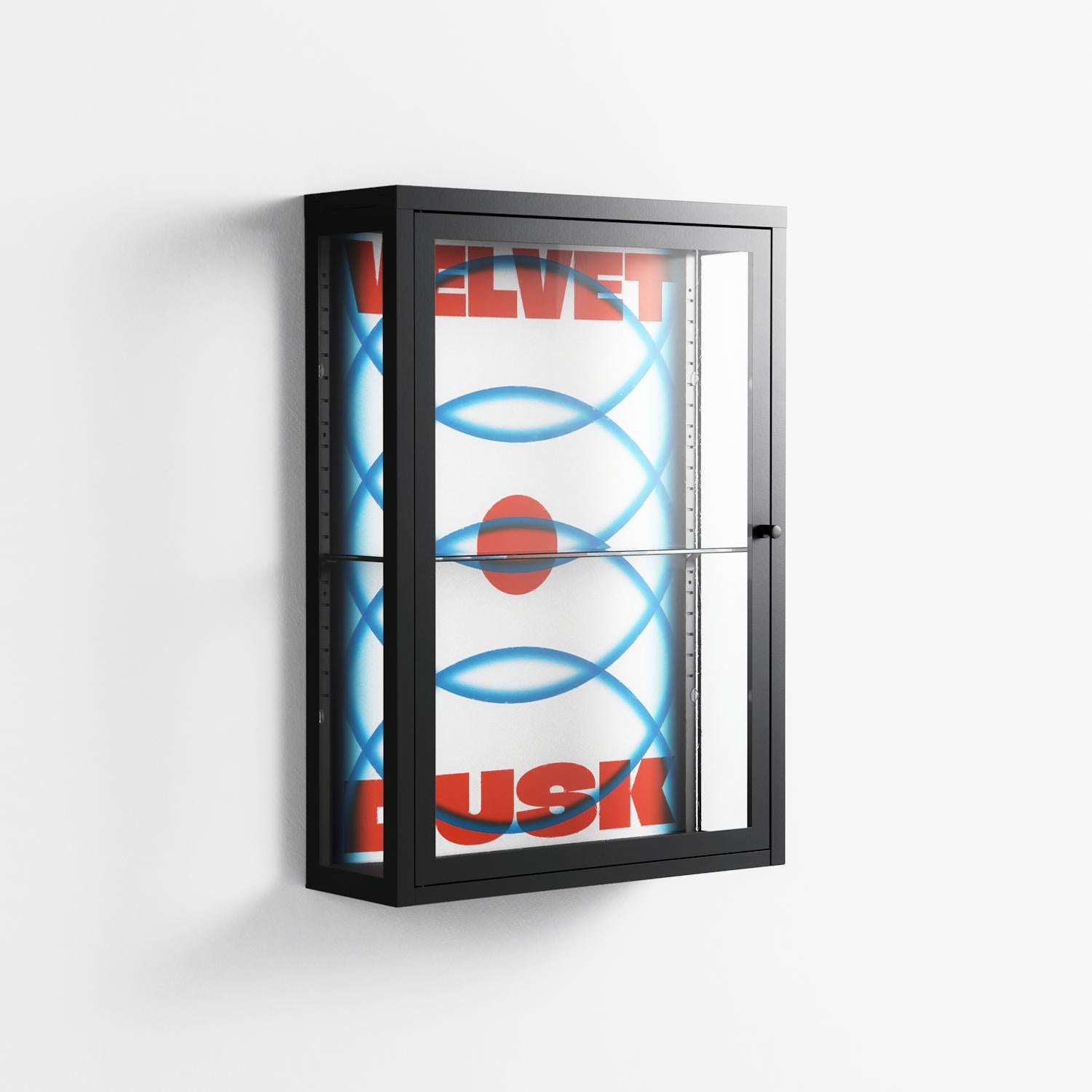 Velvet Dusk - Wall Cabinet - Oluwasheyi Adebayo - Antracite - Clear glass