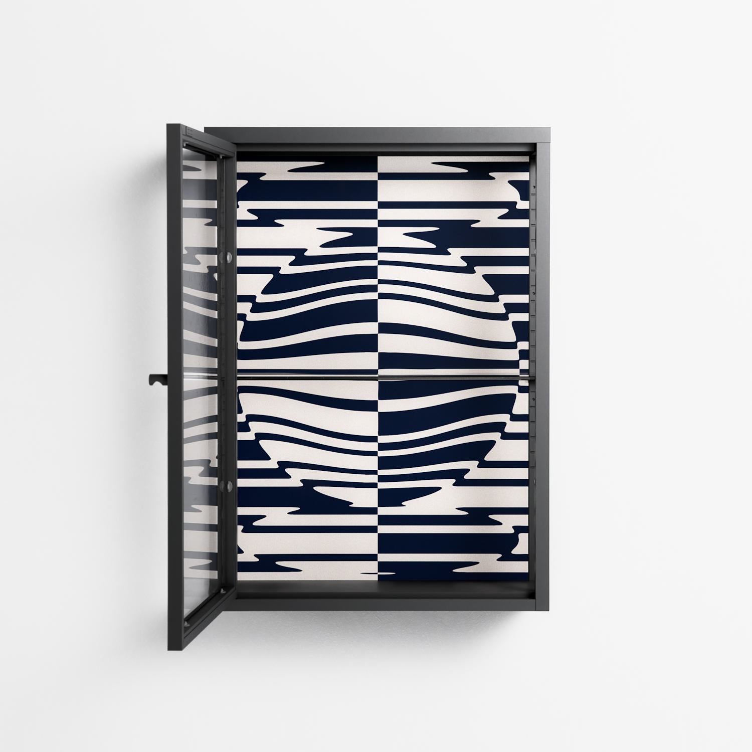 Wave Lens - Wall Cabinet - Oluwasheyi Adebayo - Antracite - Clear glass