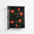 Floral Pipes - Wall Cabinet - Kristin Eriksson - Antracite - Clear glass