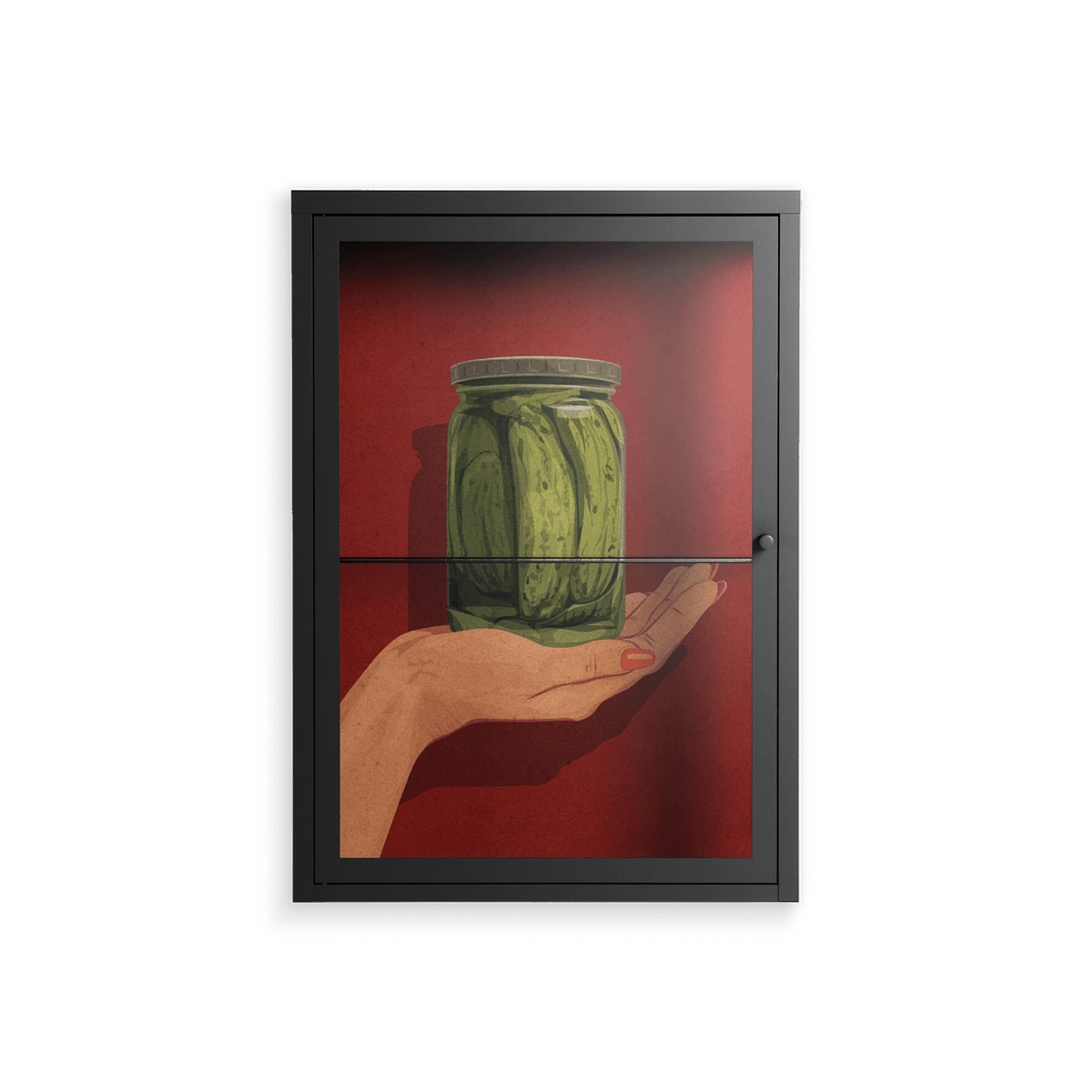 Pickles - Wall Cabinet - Kristin Eriksson - Antracite - Clear glass