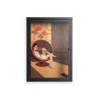 Women In Ballchair - Wall Cabinet - Kristin Eriksson - Antracite - Clear glass