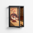 Women In Ballchair - Wall Cabinet - Kristin Eriksson - Antracite - Clear glass
