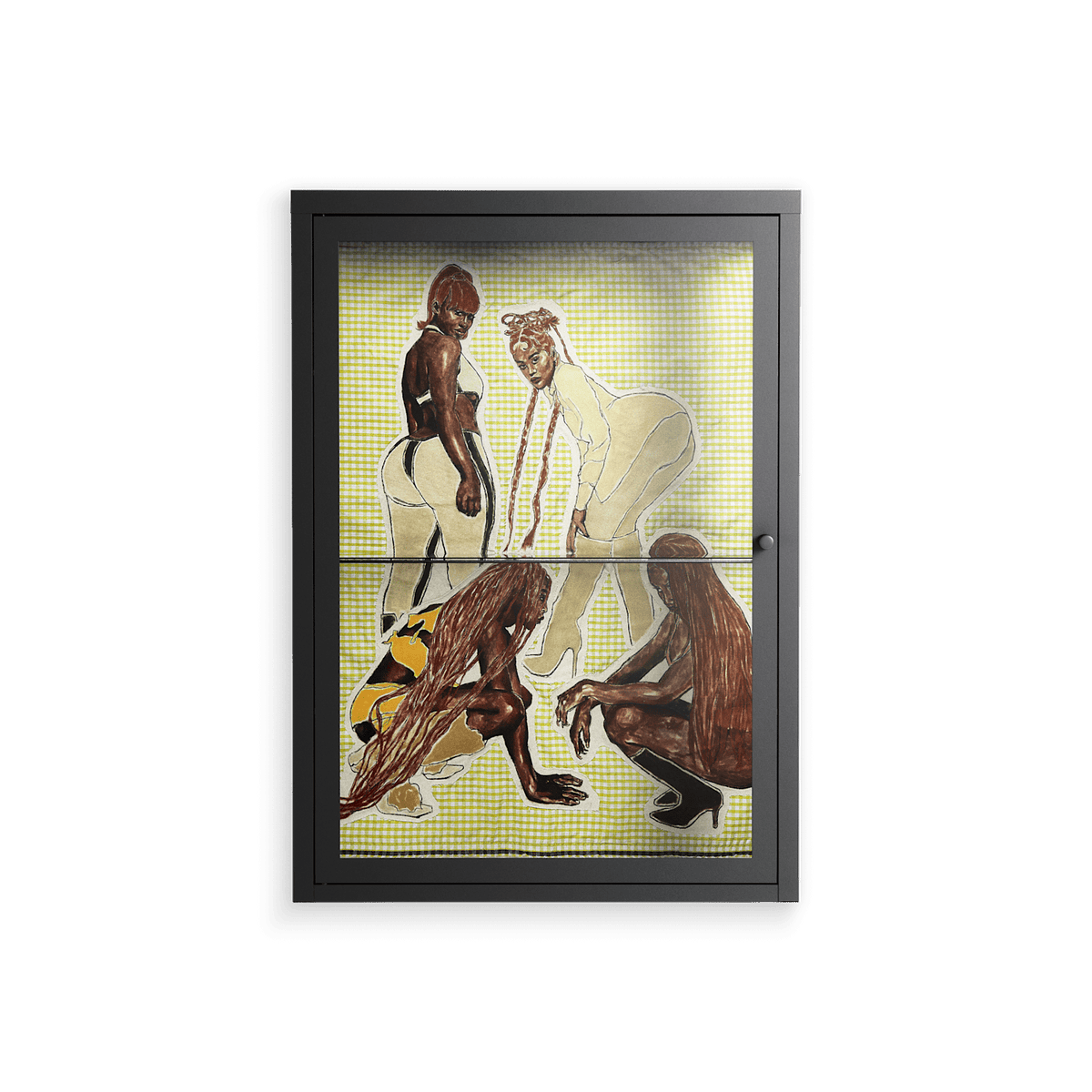 Can You Face It - Wall Cabinet - Sophie Goudman-Peachey - Antracite - Clear glass