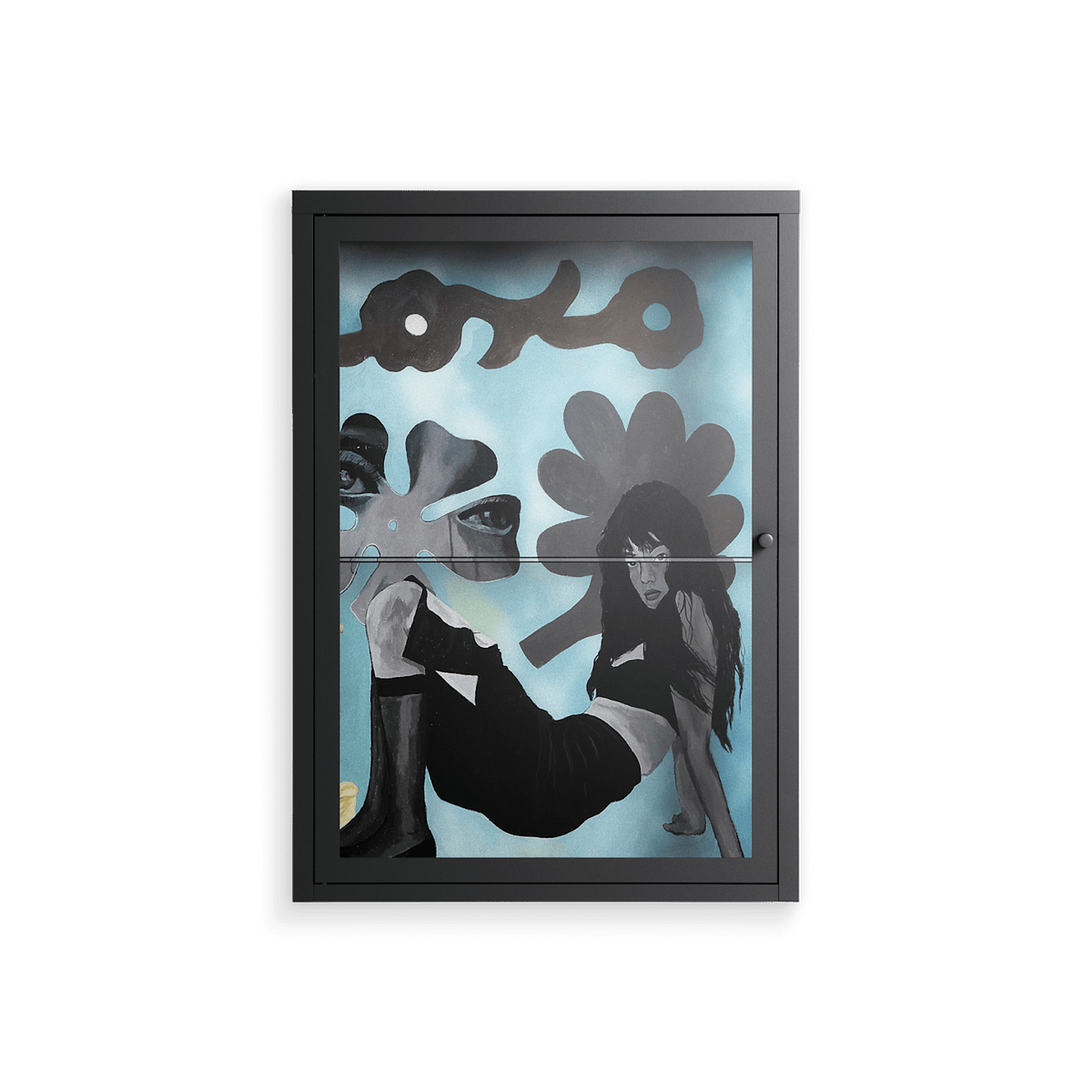 Day Dream - Wall Cabinet - Sophie Goudman-Peachey - Antracite - Clear glass