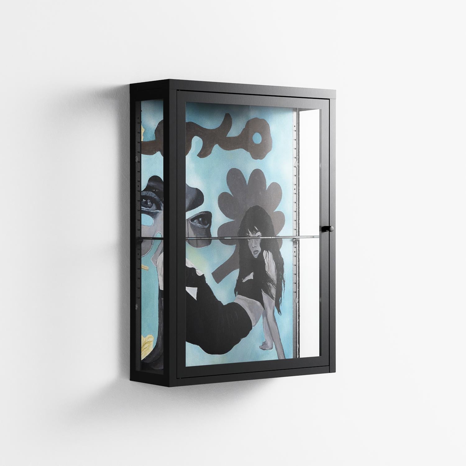 Day Dream - Wall Cabinet - Sophie Goudman-Peachey - Antracite - Clear glass