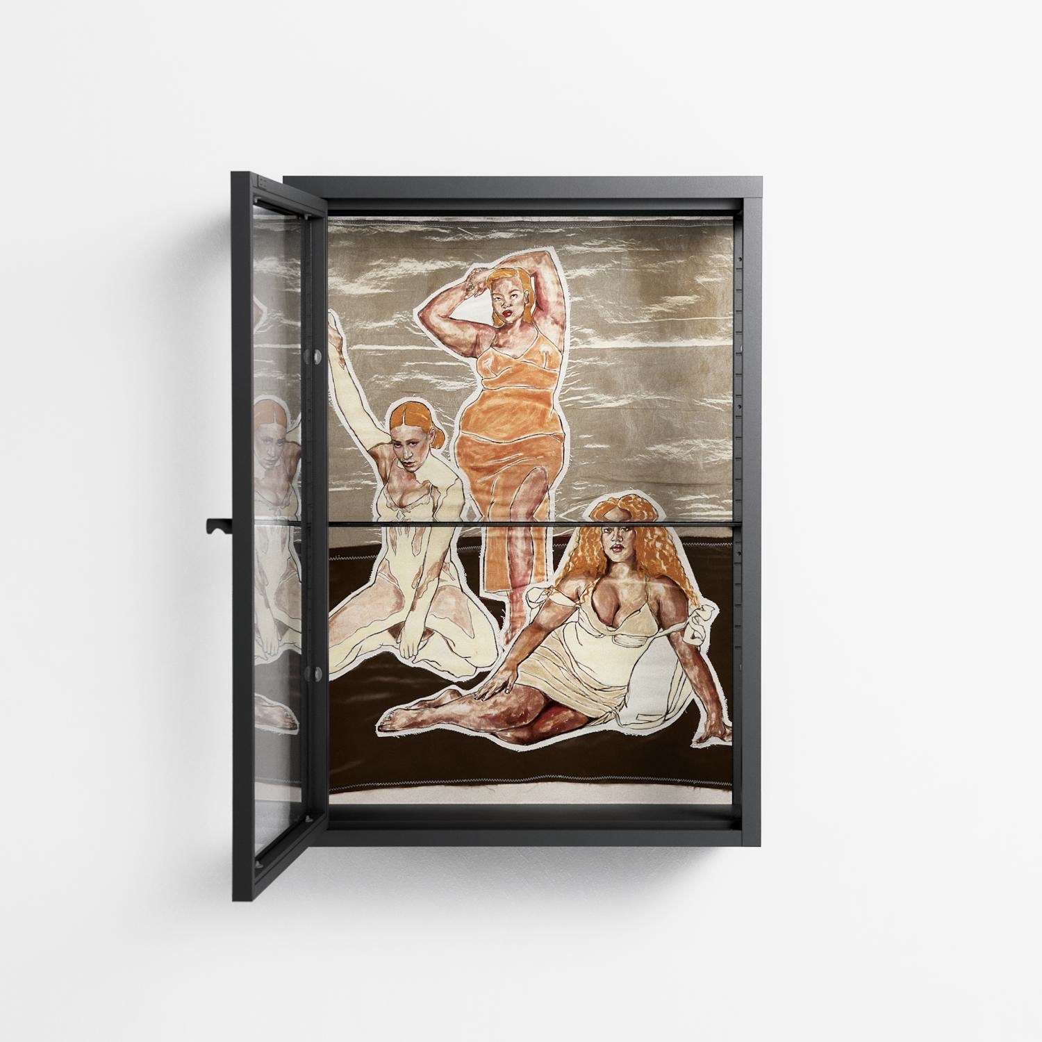 We Are Who We Are - Wall Cabinet - Sophie Goudman-Peachey - Antracite - Clear glass