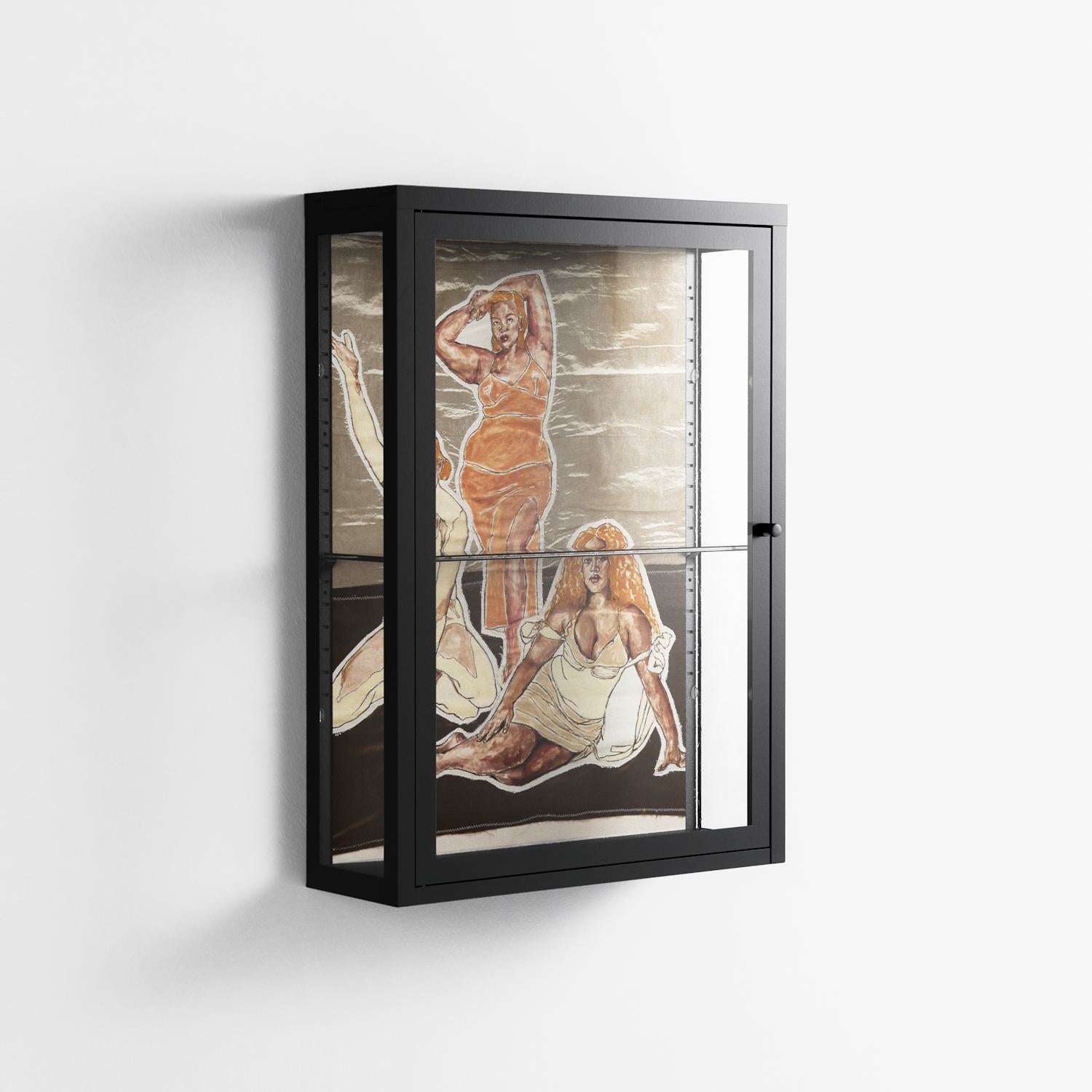 We Are Who We Are - Wall Cabinet - Sophie Goudman-Peachey - Antracite - Clear glass