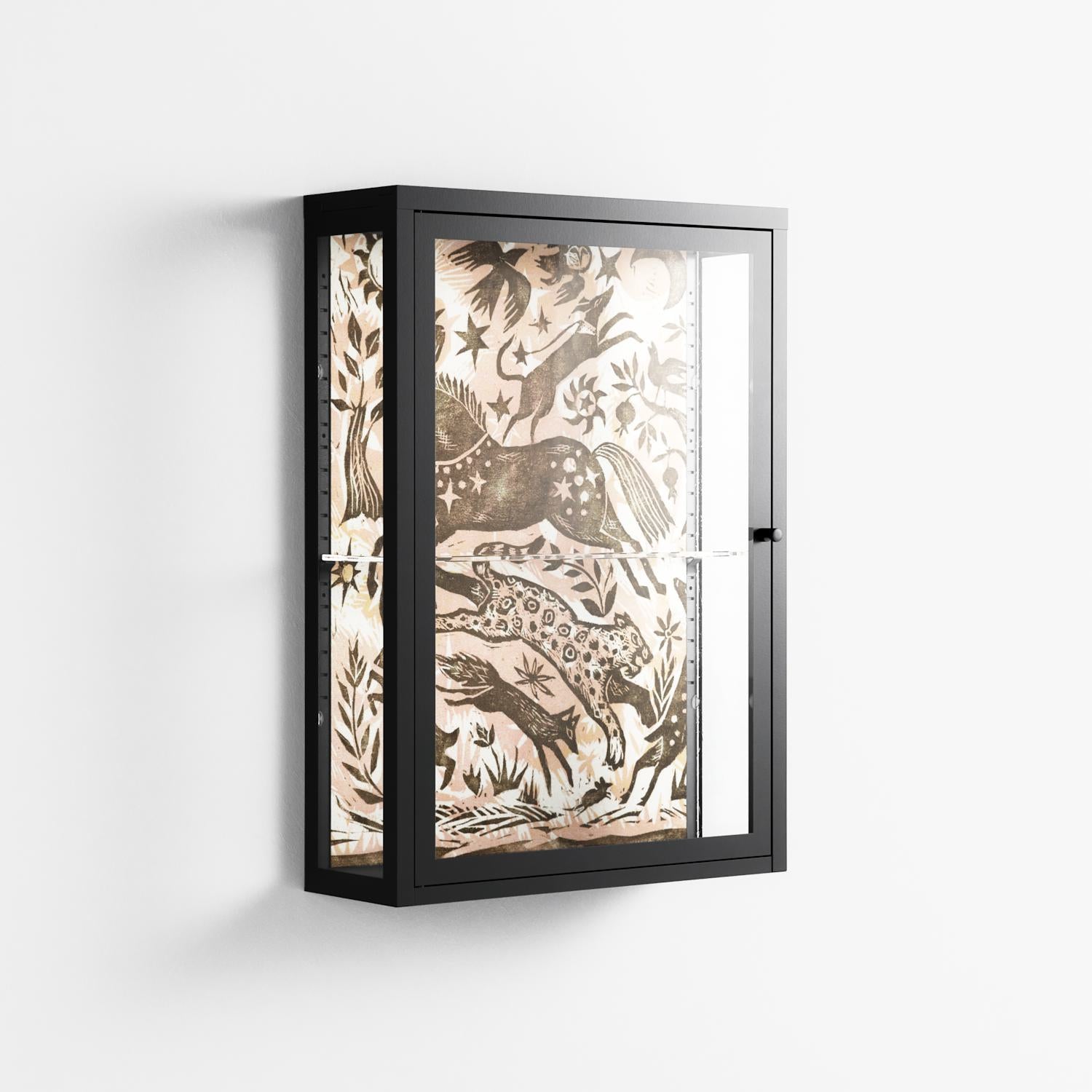 Delight Pink - Wall Cabinet - Diana Catchpole - Antracite - Clear glass