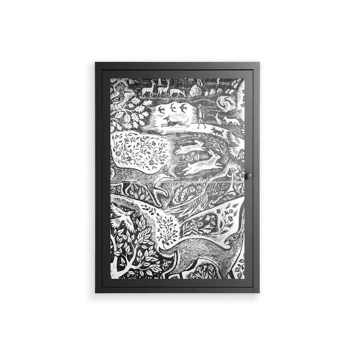 Flight Of Fancy - Wall Cabinet - Diana Catchpole - Antracite - Clear glass