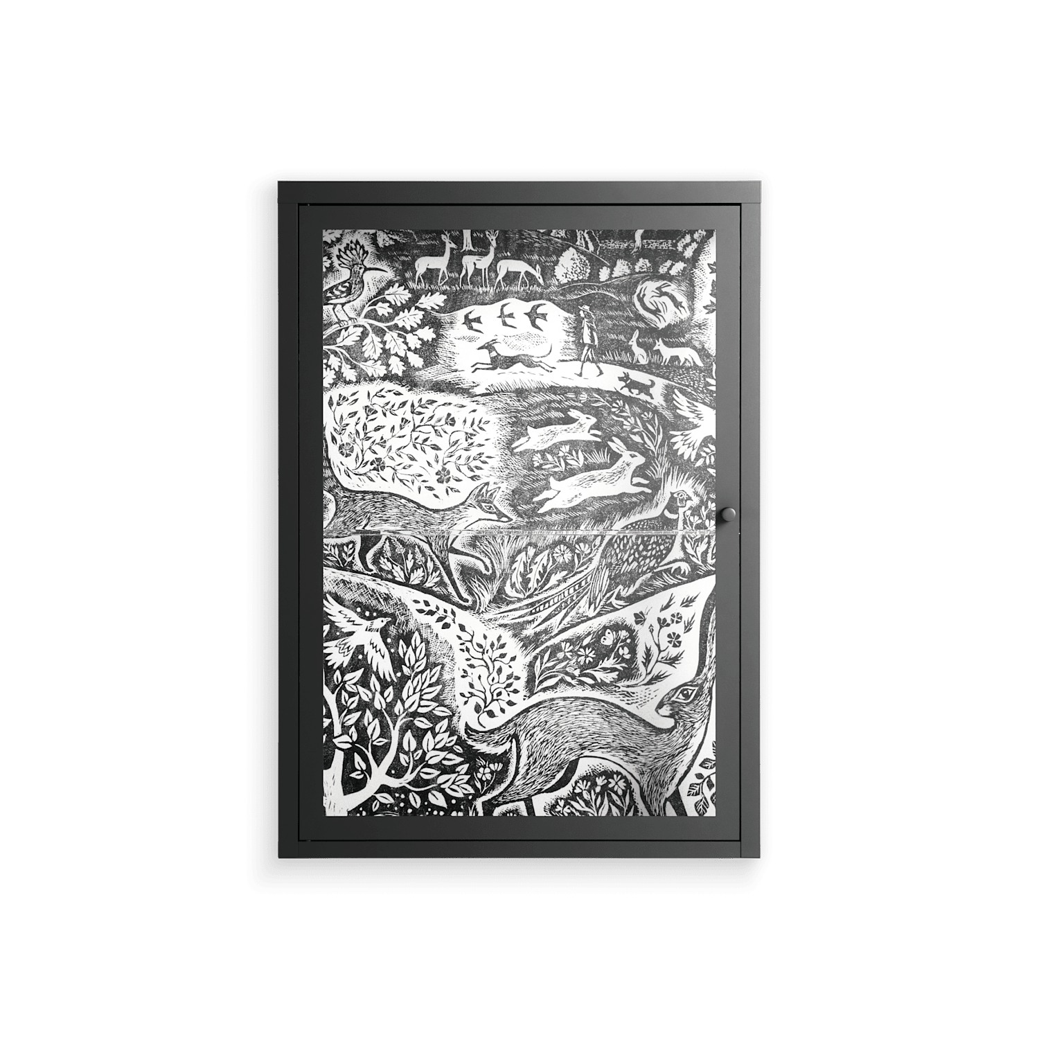 Flight Of Fancy - Wall Cabinet - Diana Catchpole - Antracite - Clear glass