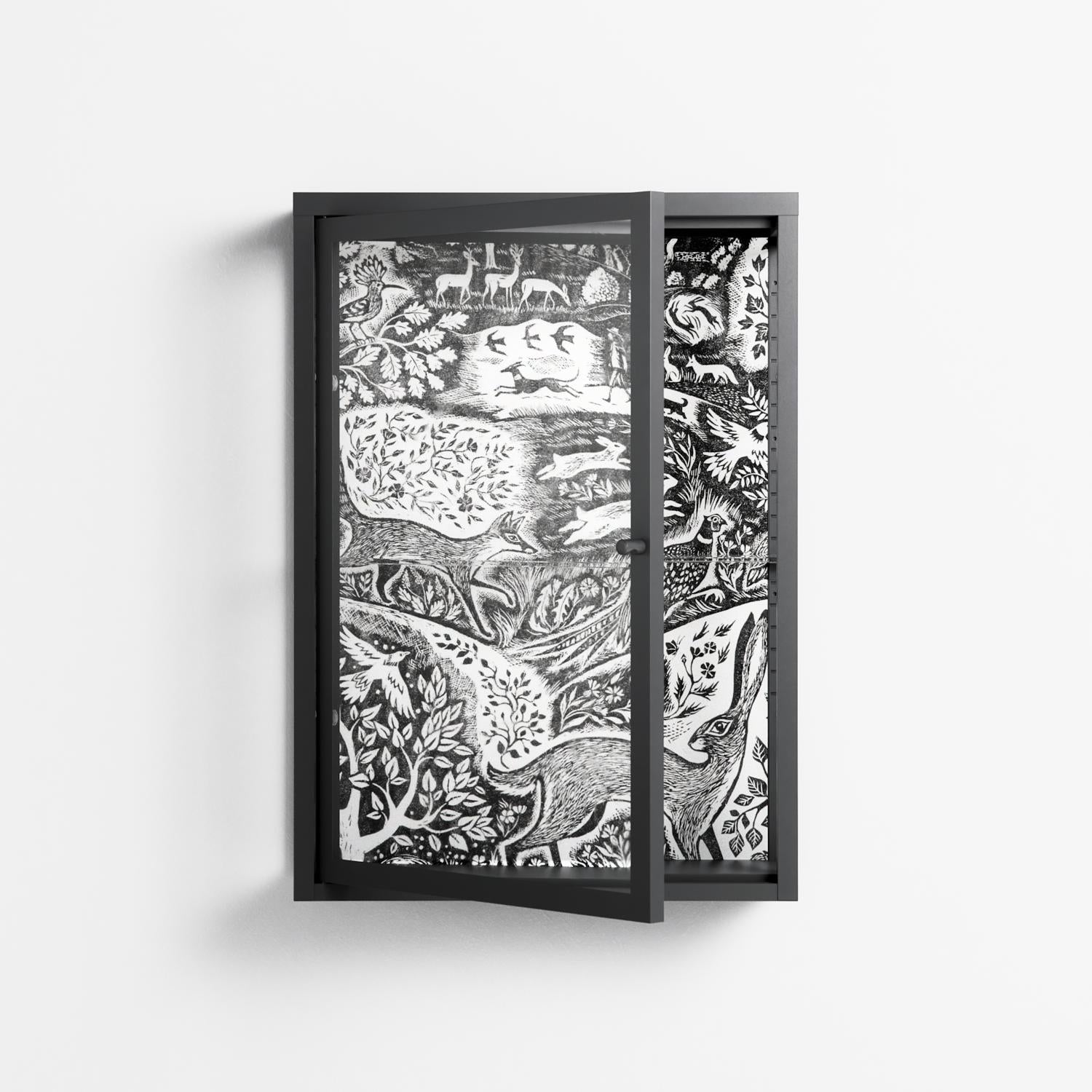 Flight Of Fancy - Wall Cabinet - Diana Catchpole - Antracite - Clear glass