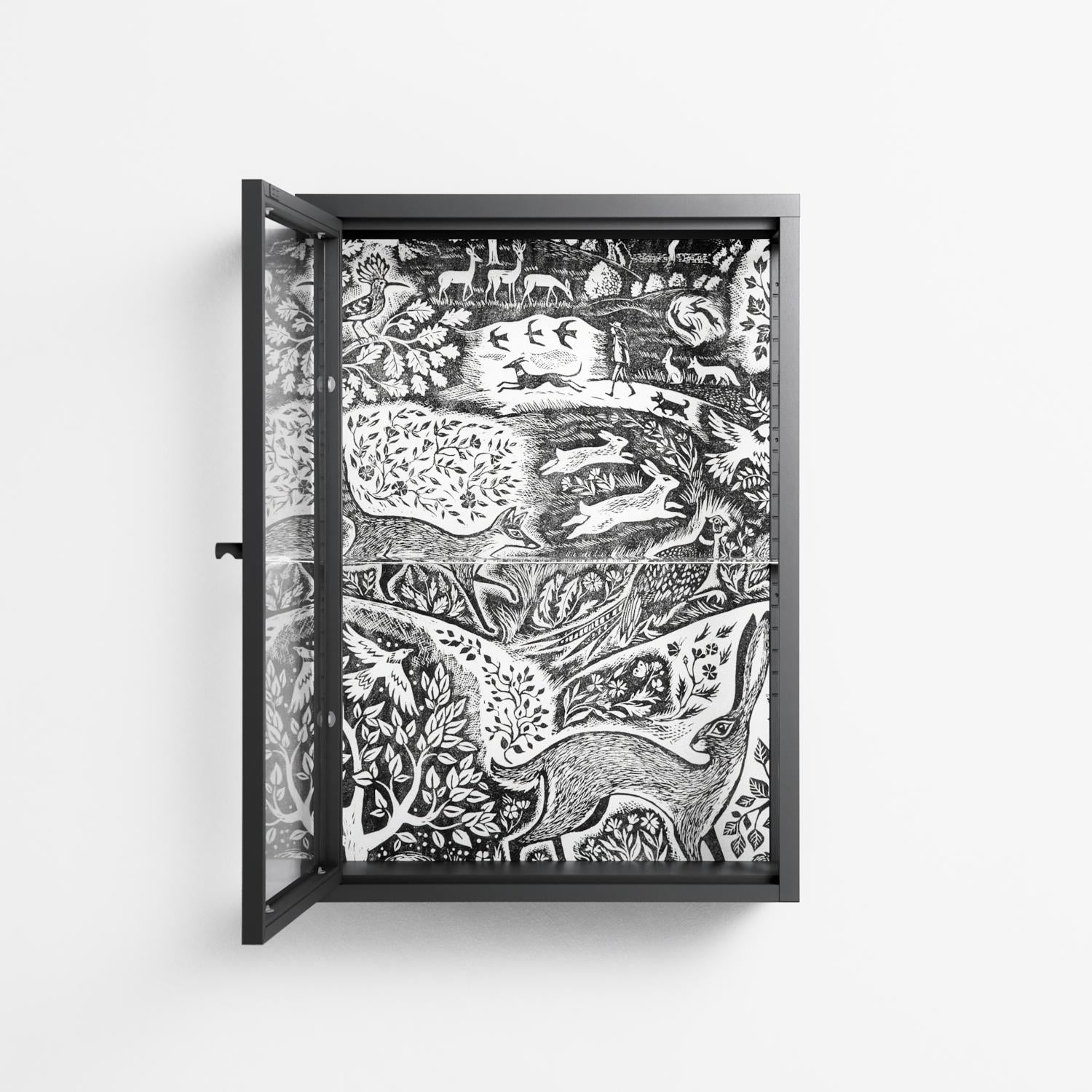 Flight Of Fancy - Wall Cabinet - Diana Catchpole - Antracite - Clear glass