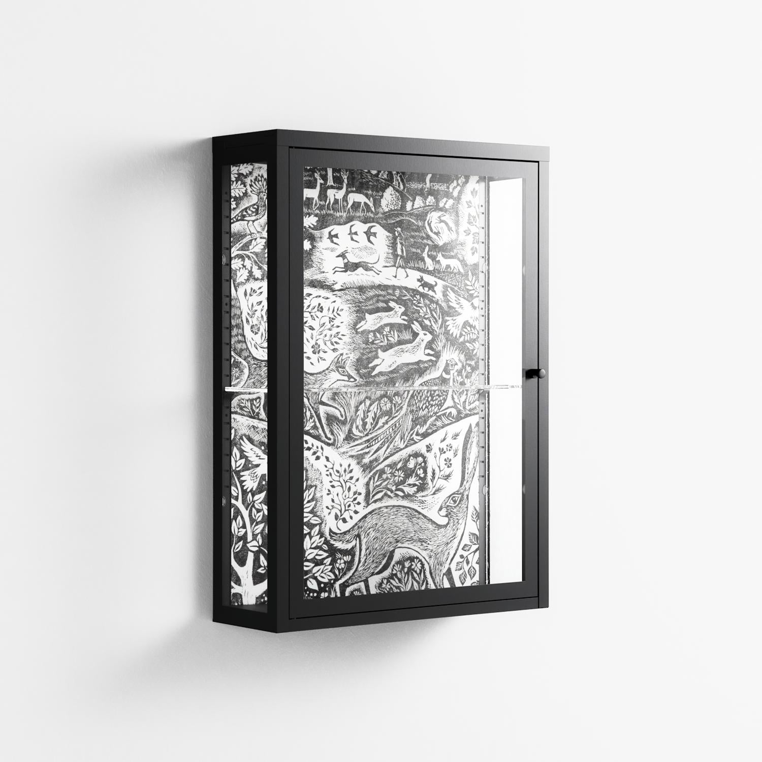 Flight Of Fancy - Wall Cabinet - Diana Catchpole - Antracite - Clear glass