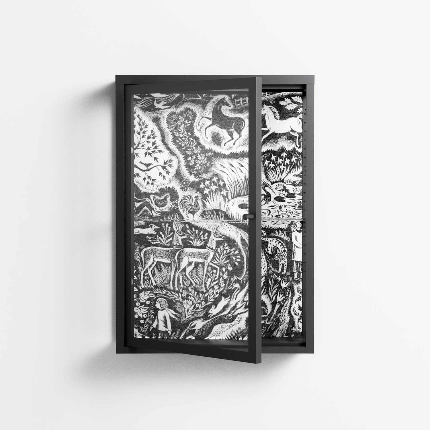 Flight Of Fancy 3 - Wall Cabinet - Diana Catchpole - Antracite - Clear glass