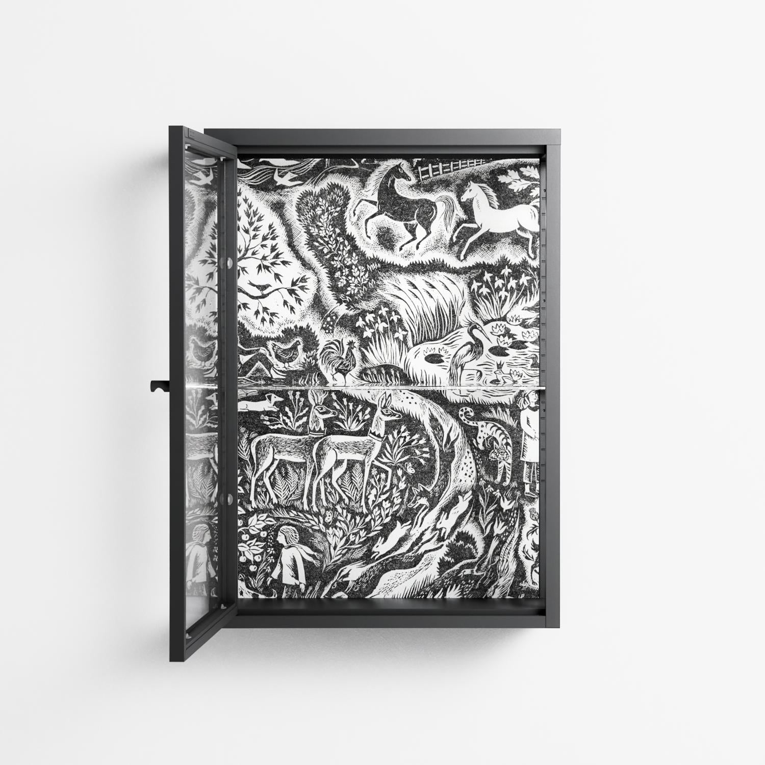 Flight Of Fancy 3 - Wall Cabinet - Diana Catchpole - Antracite - Clear glass
