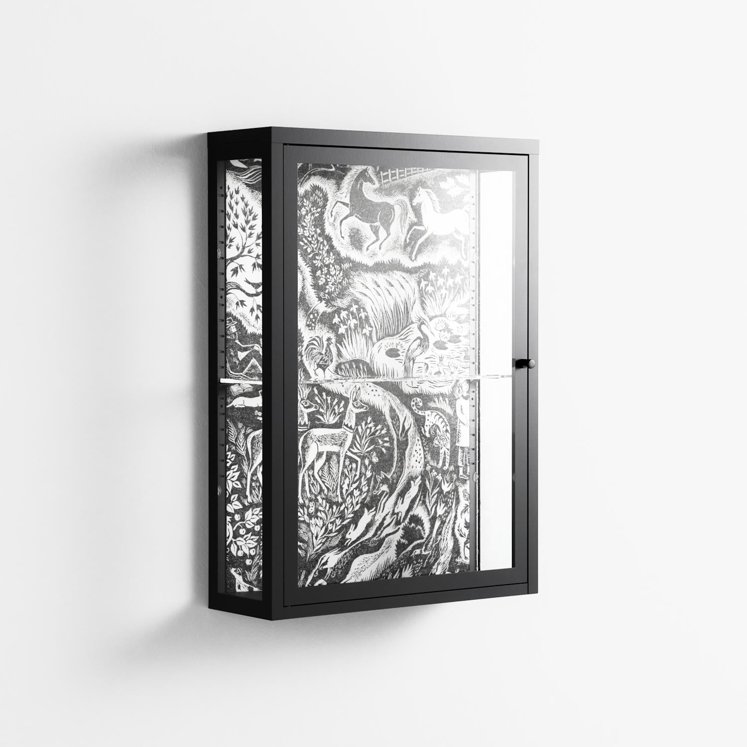 Flight Of Fancy 3 - Wall Cabinet - Diana Catchpole - Antracite - Clear glass