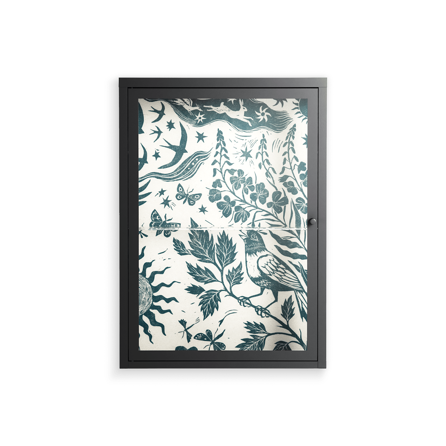 Ode to Summer 3 - Wall Cabinet - Diana Catchpole - Antracite - Clear glass
