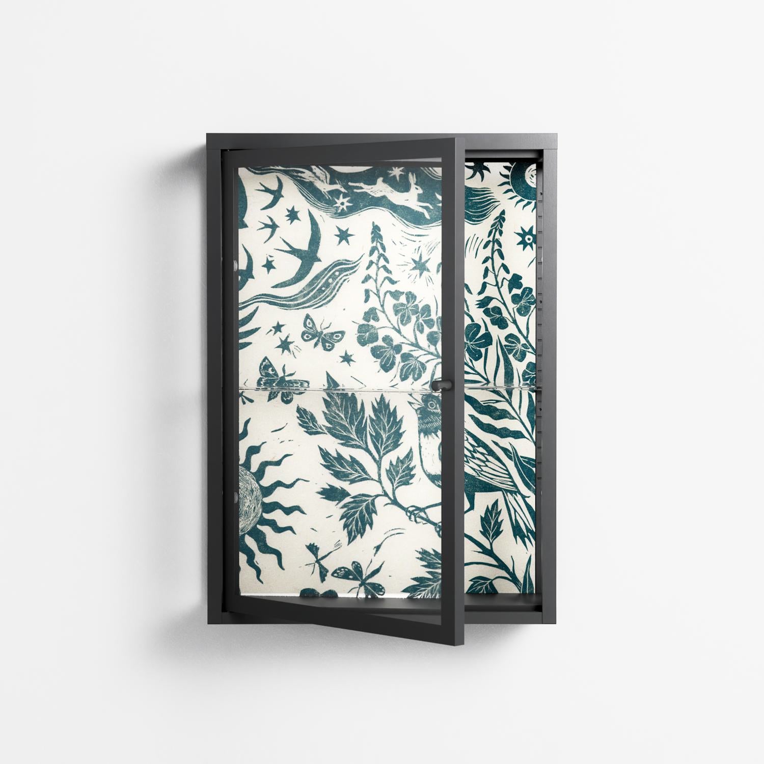 Ode to Summer 3 - Wall Cabinet - Diana Catchpole - Antracite - Clear glass