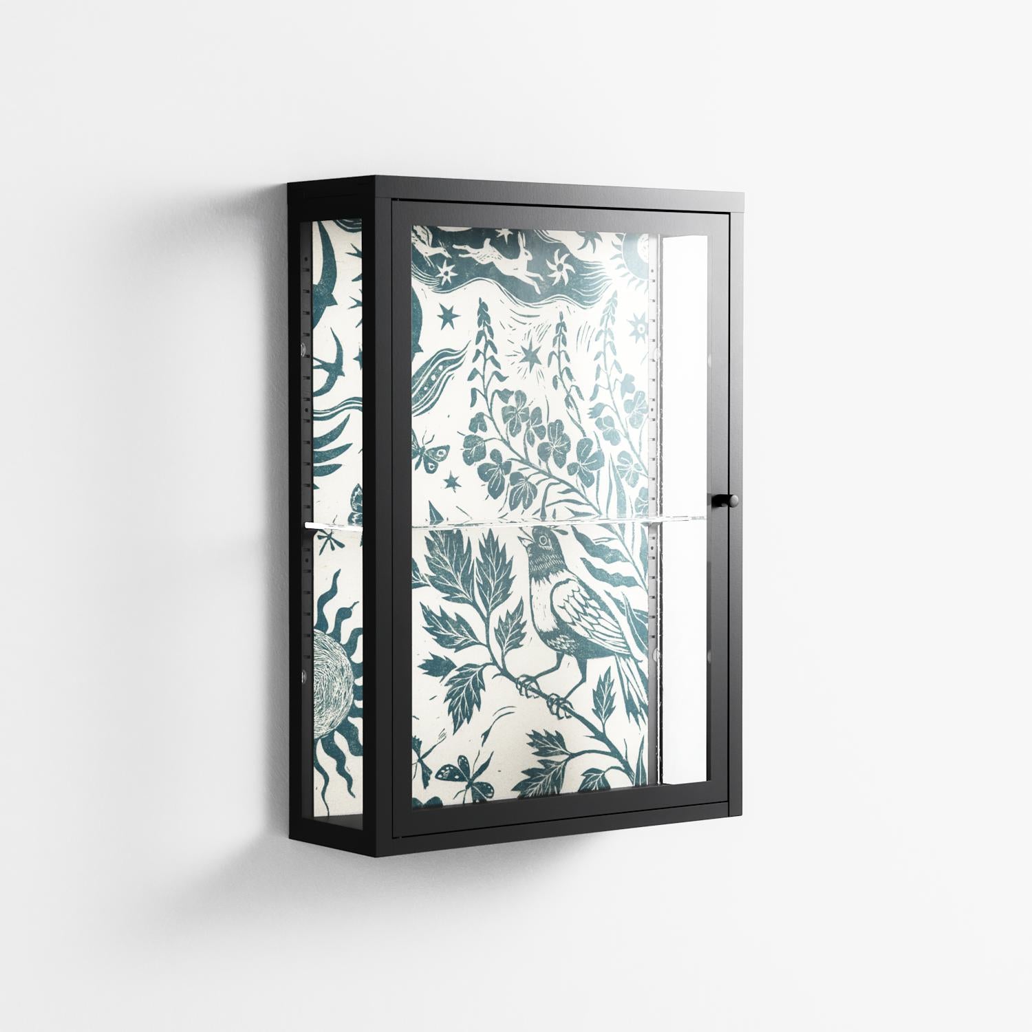 Ode to Summer 3 - Wall Cabinet - Diana Catchpole - Antracite - Clear glass