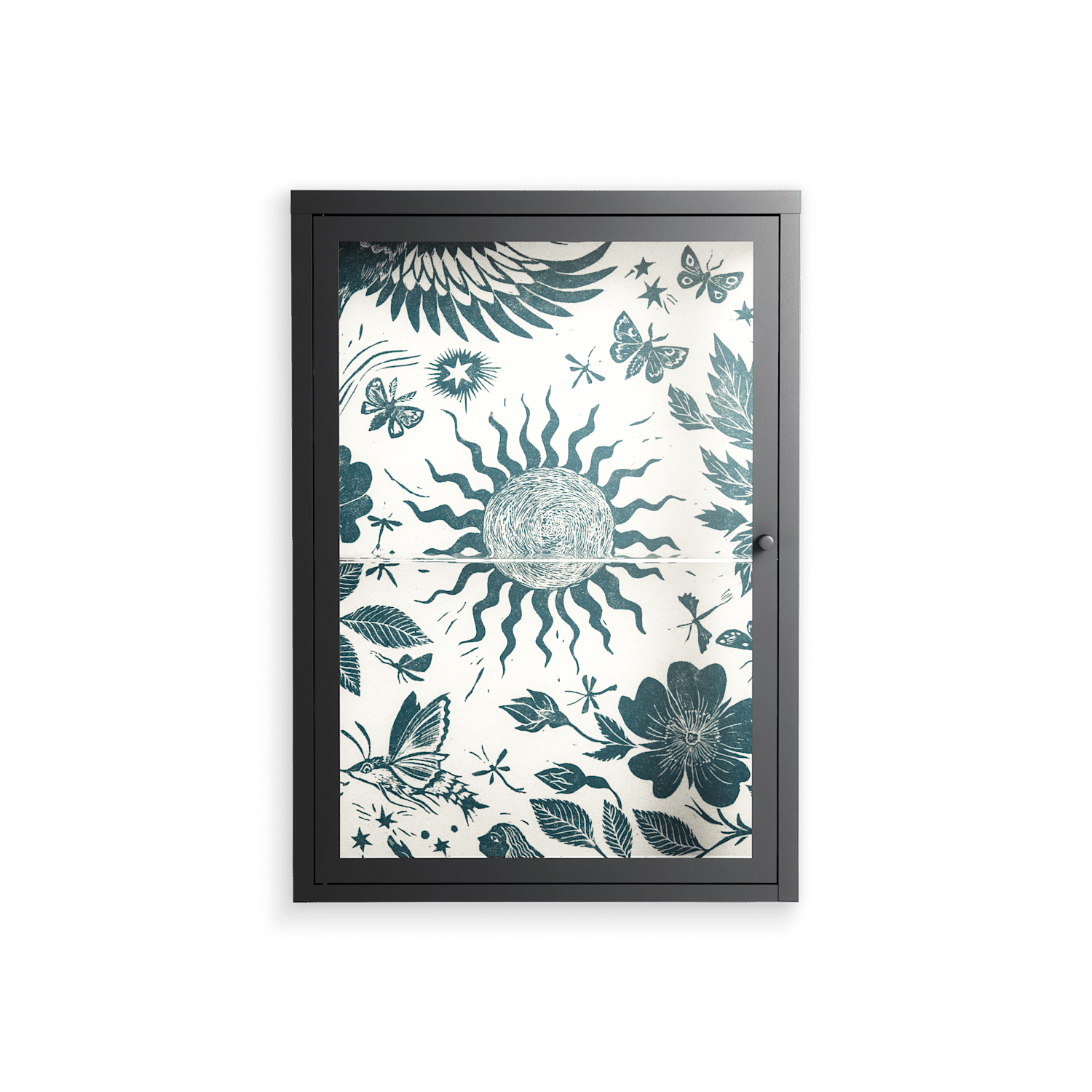 Ode to Summer 6 - Wall Cabinet - Diana Catchpole - Antracite - Clear glass