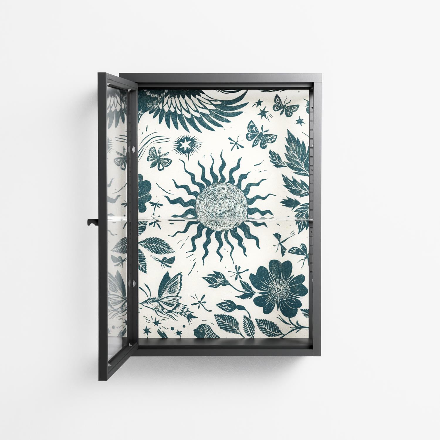 Ode to Summer 6 - Wall Cabinet - Diana Catchpole - Antracite - Clear glass